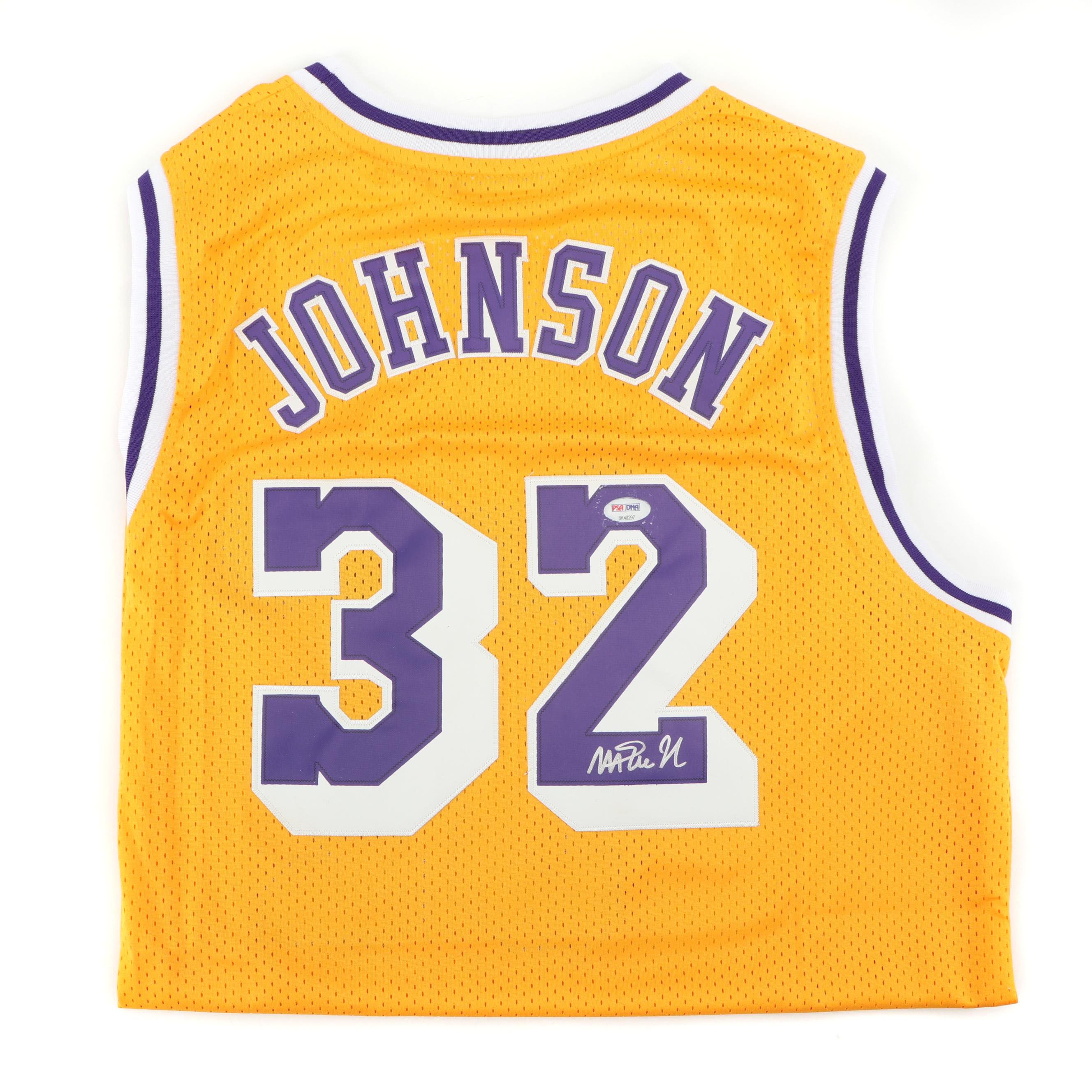 Magic Johnson Autographed Los Angeles Lakers Jersey - PSA/DNA COA