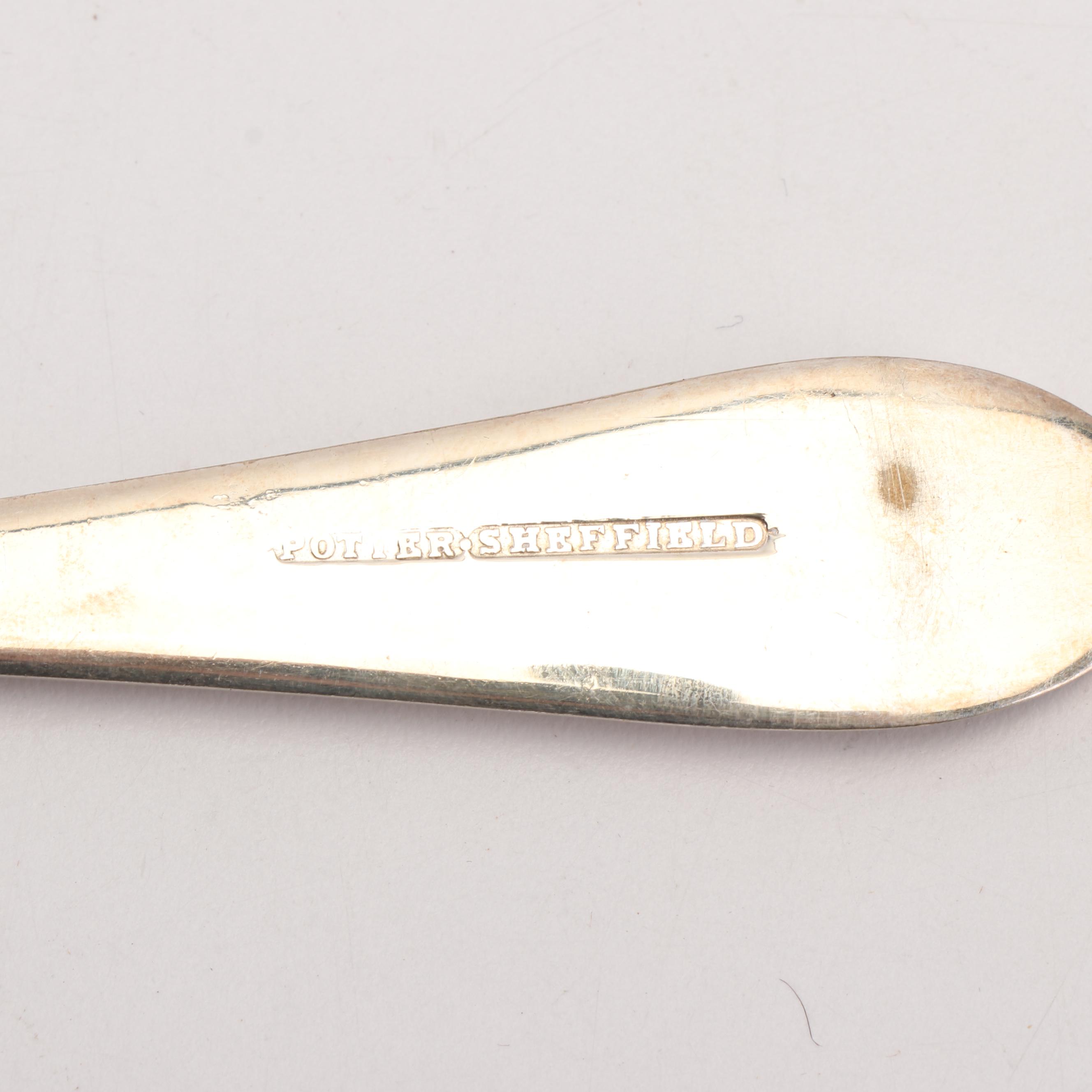 Gorham "Imperial Chrysanthemum" Macaroni Server with Other Silver Plate Utensils