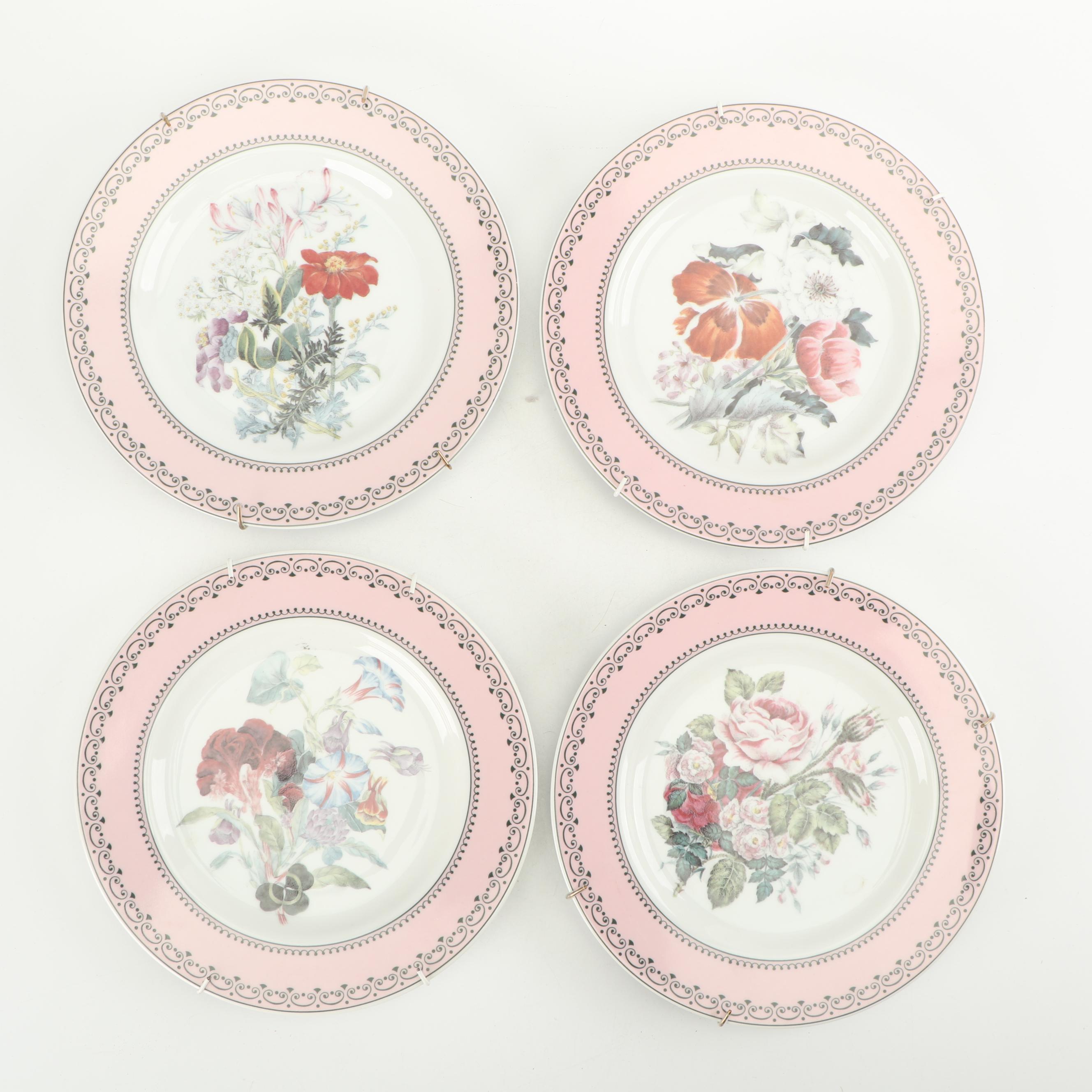 Andrea by Sadek "Winterthur Floral" Porcelain Dessert Plates