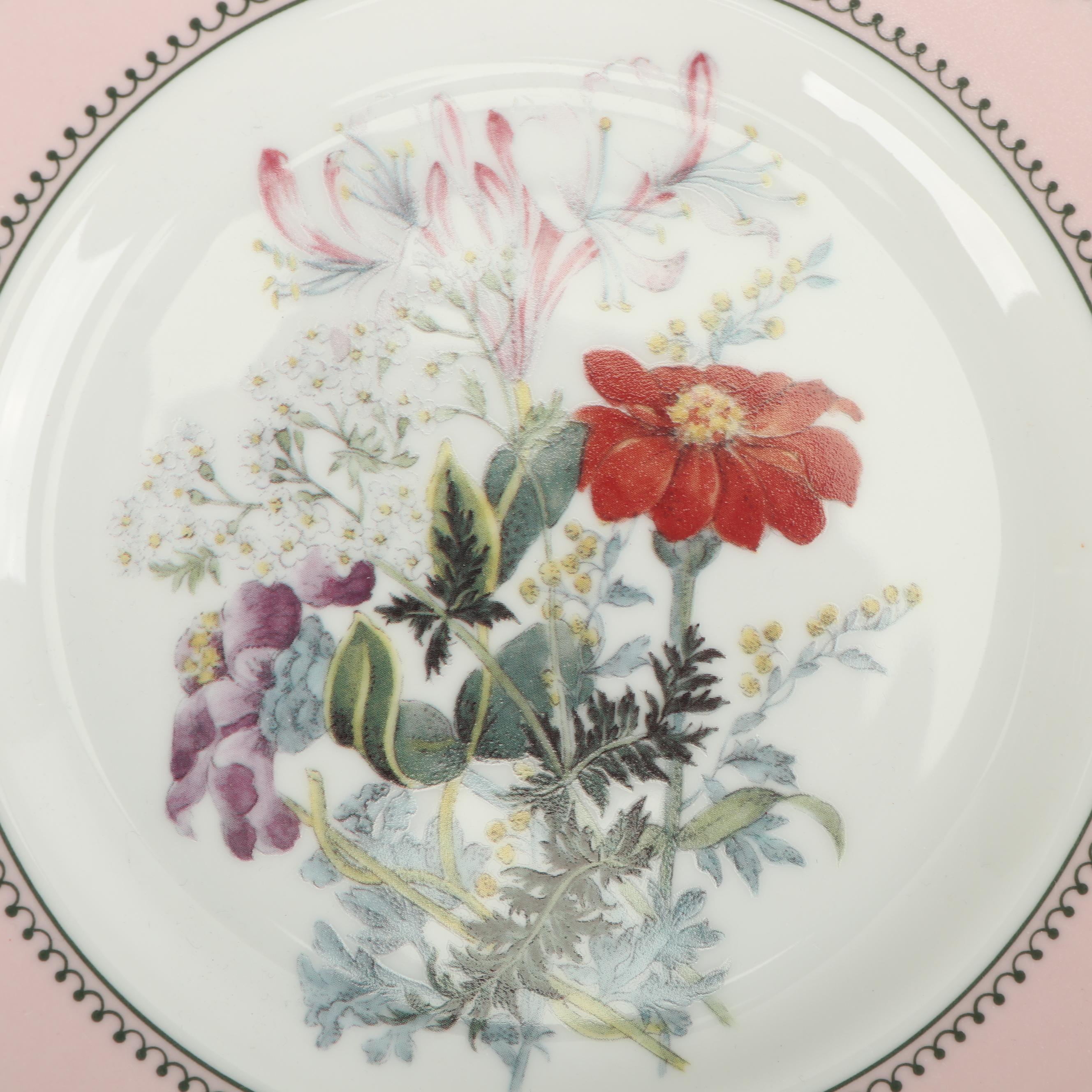 Andrea by Sadek "Winterthur Floral" Porcelain Dessert Plates