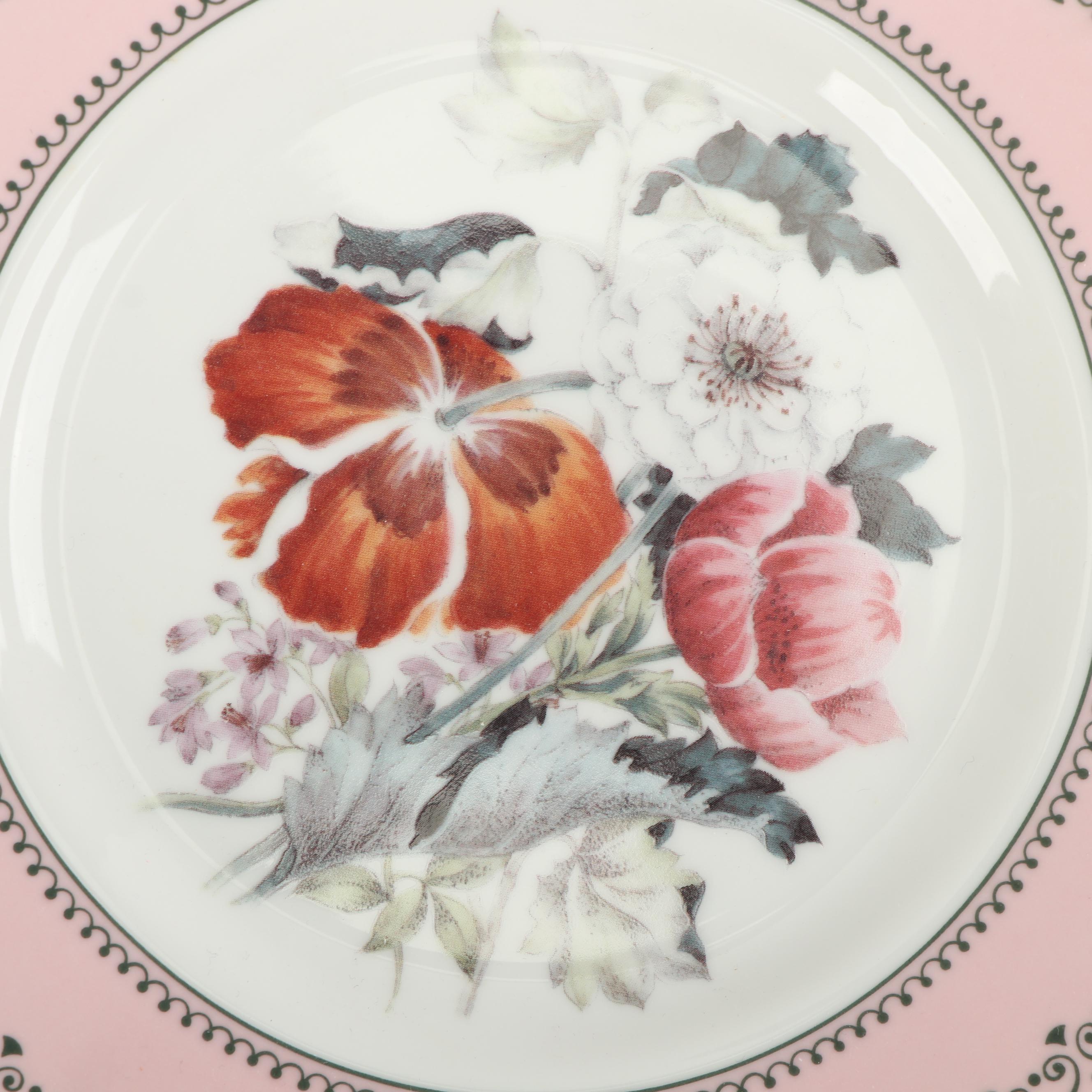 Andrea by Sadek "Winterthur Floral" Porcelain Dessert Plates