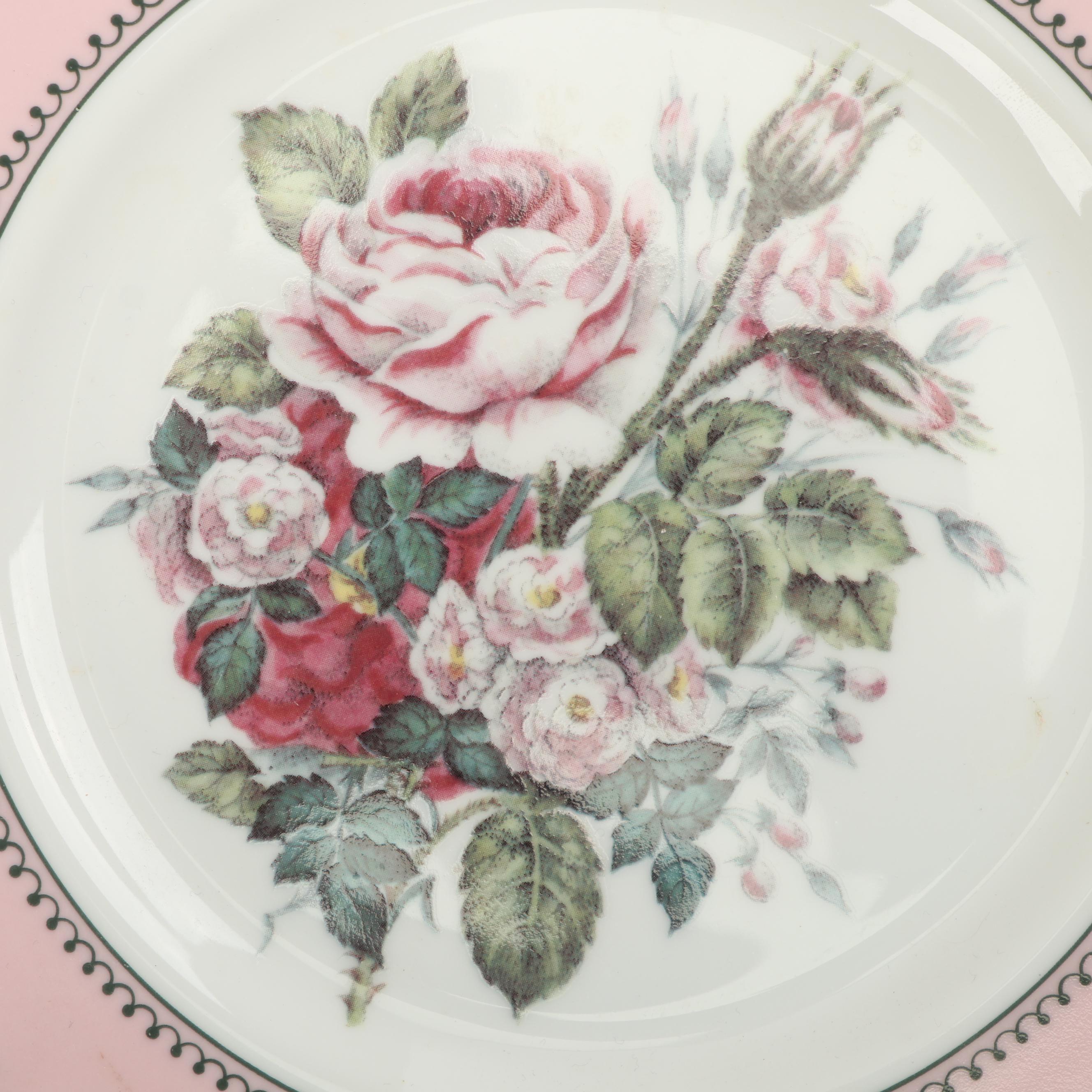 Andrea by Sadek "Winterthur Floral" Porcelain Dessert Plates