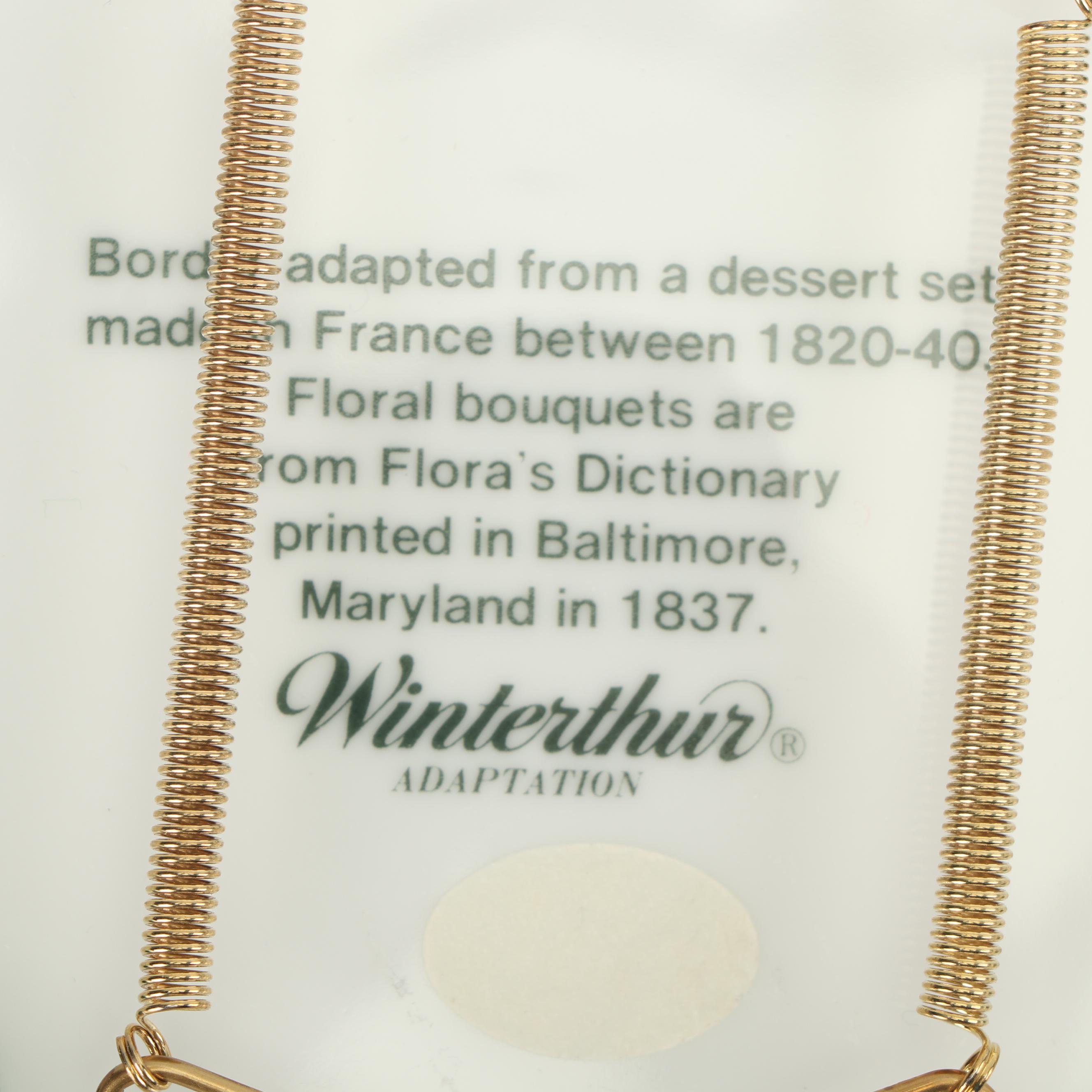 Andrea by Sadek "Winterthur Floral" Porcelain Dessert Plates