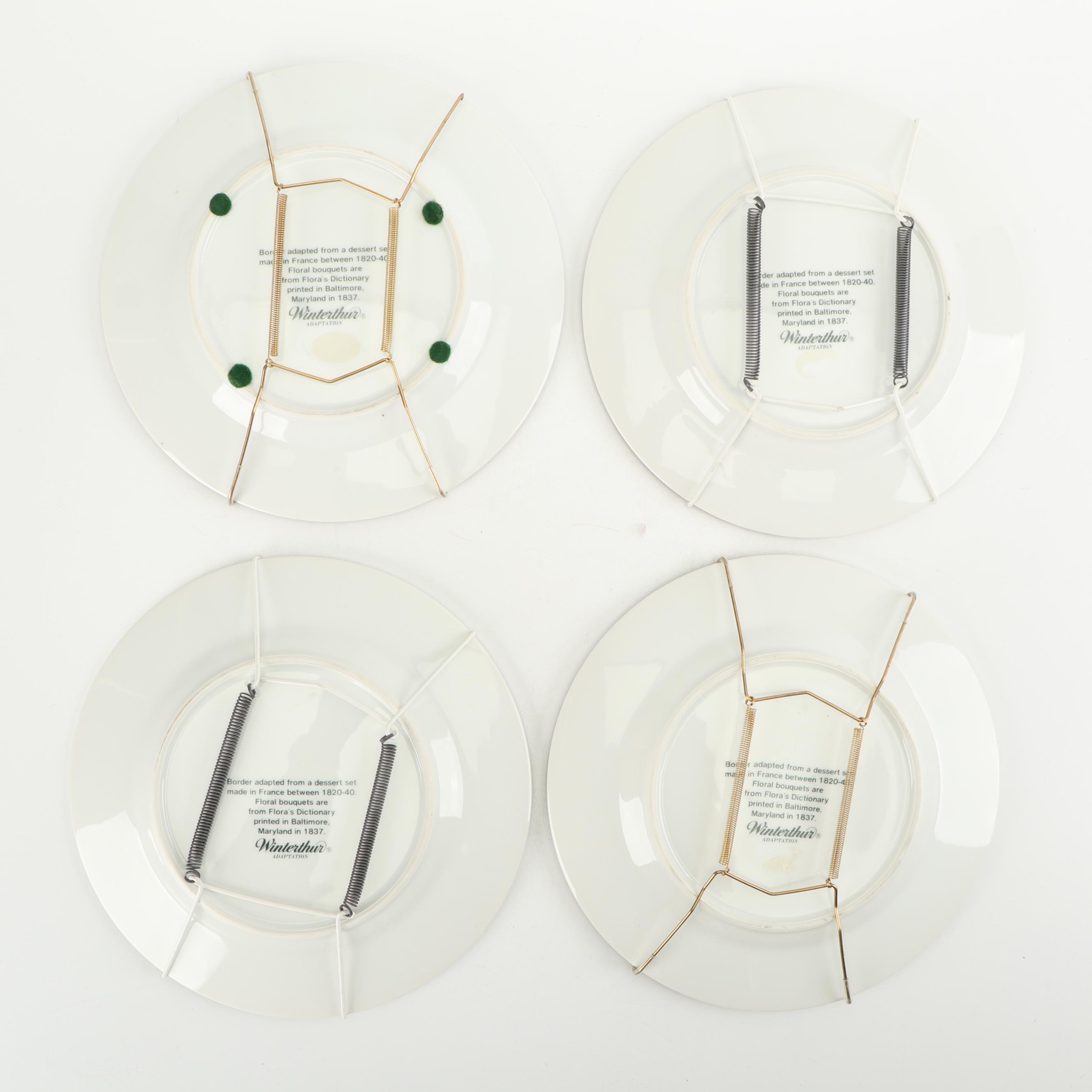 Andrea by Sadek "Winterthur Floral" Porcelain Dessert Plates