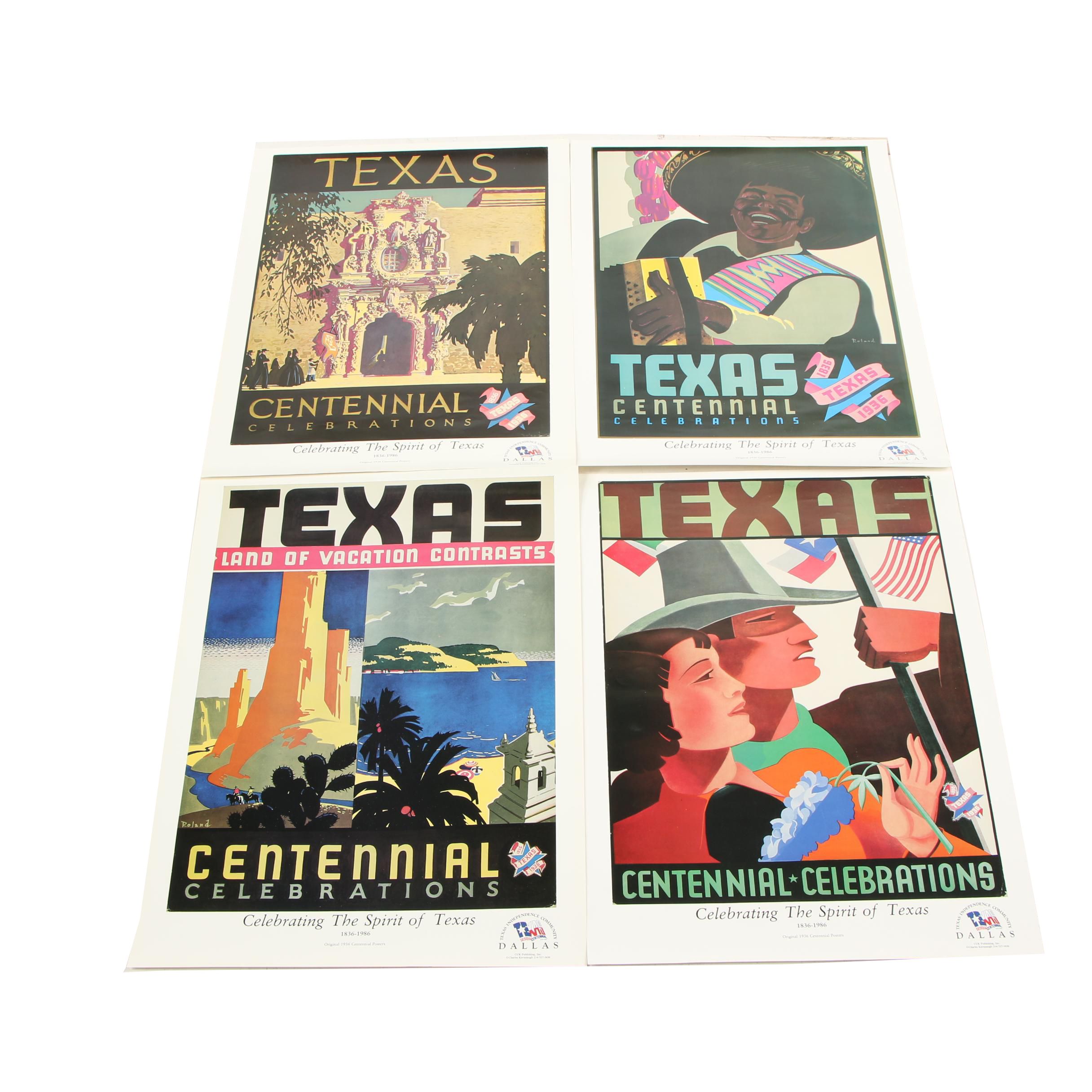 Texas Centennial Celebrations Offset Lithograph Posters, 1986