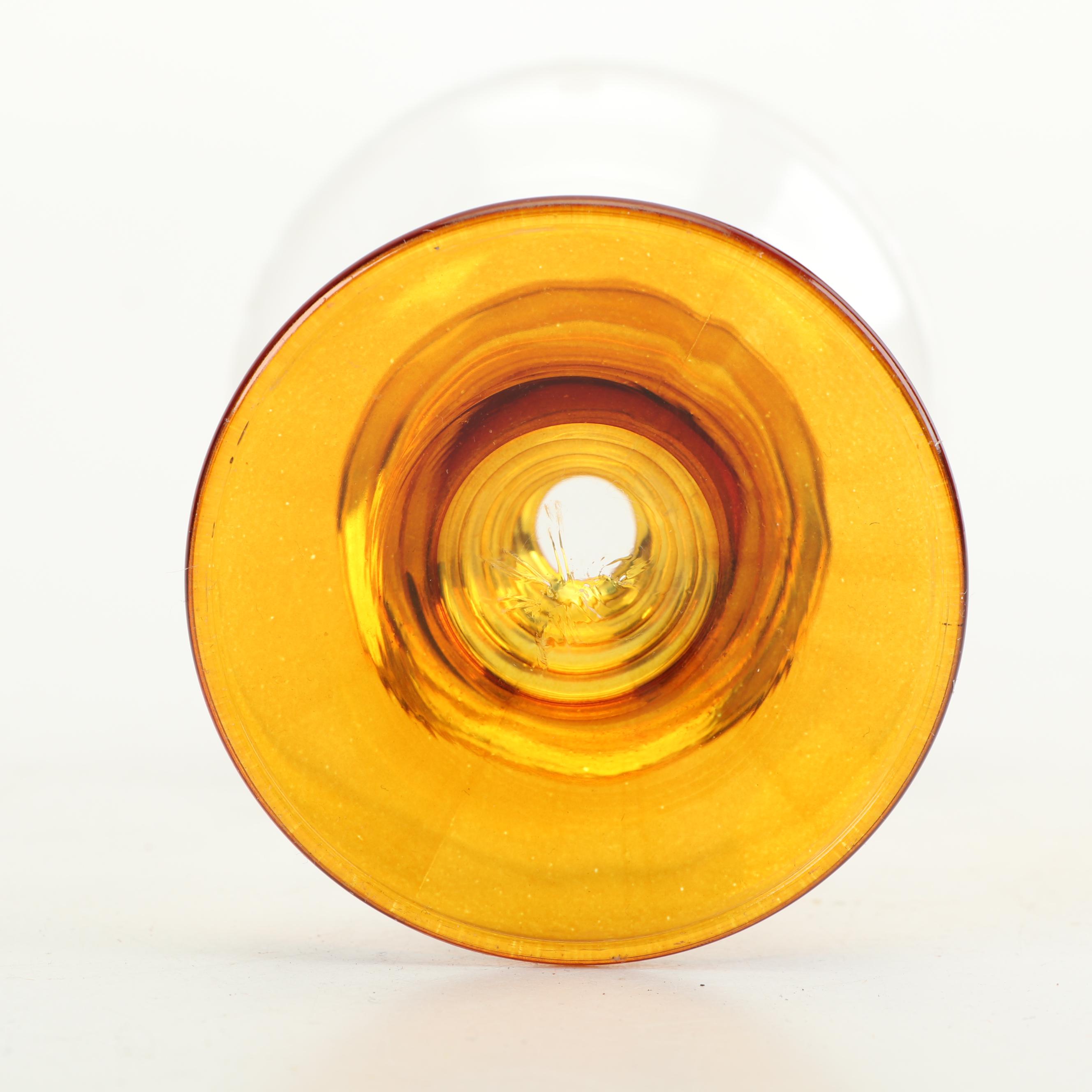 German Roemer Style Amber Stemware
