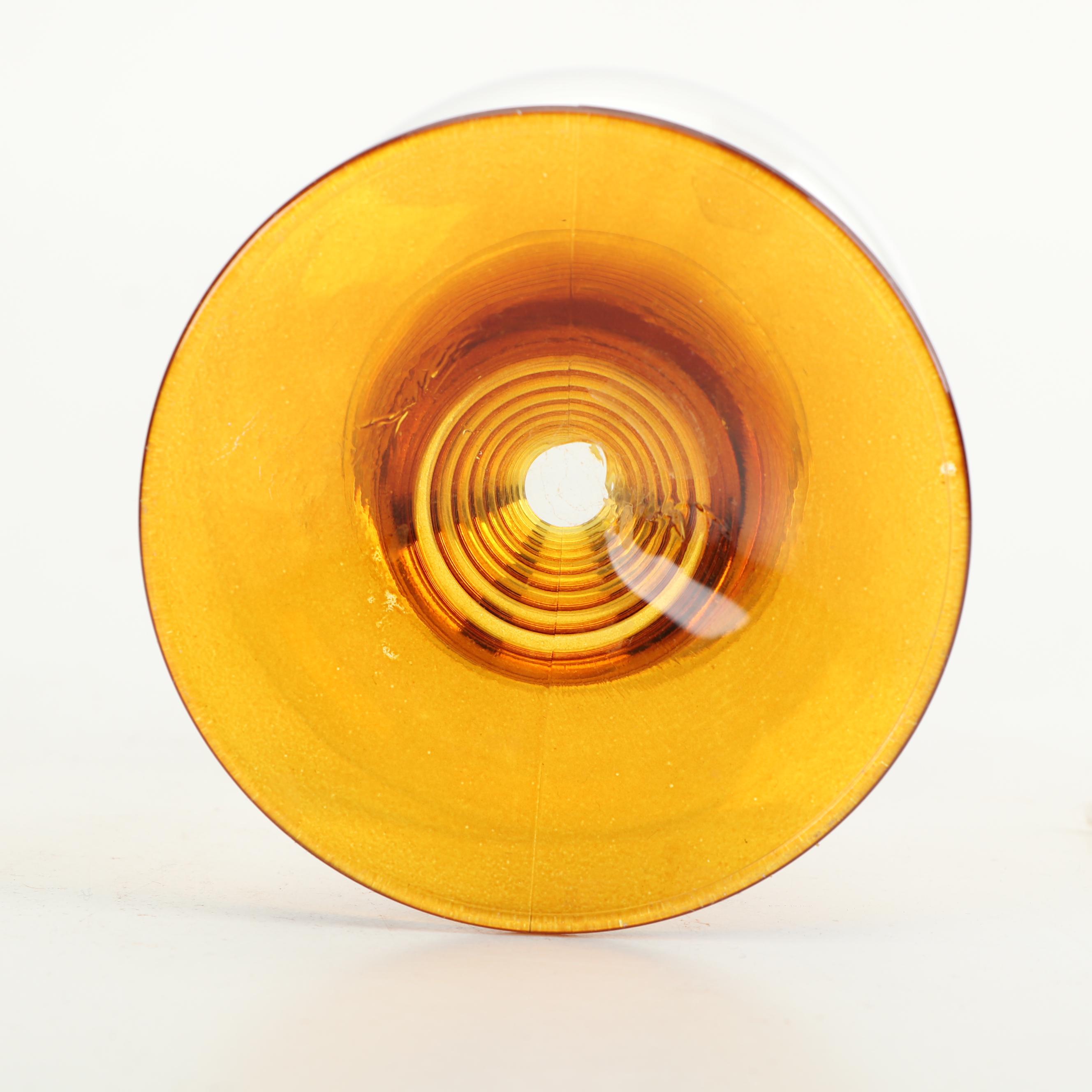 German Roemer Style Amber Stemware