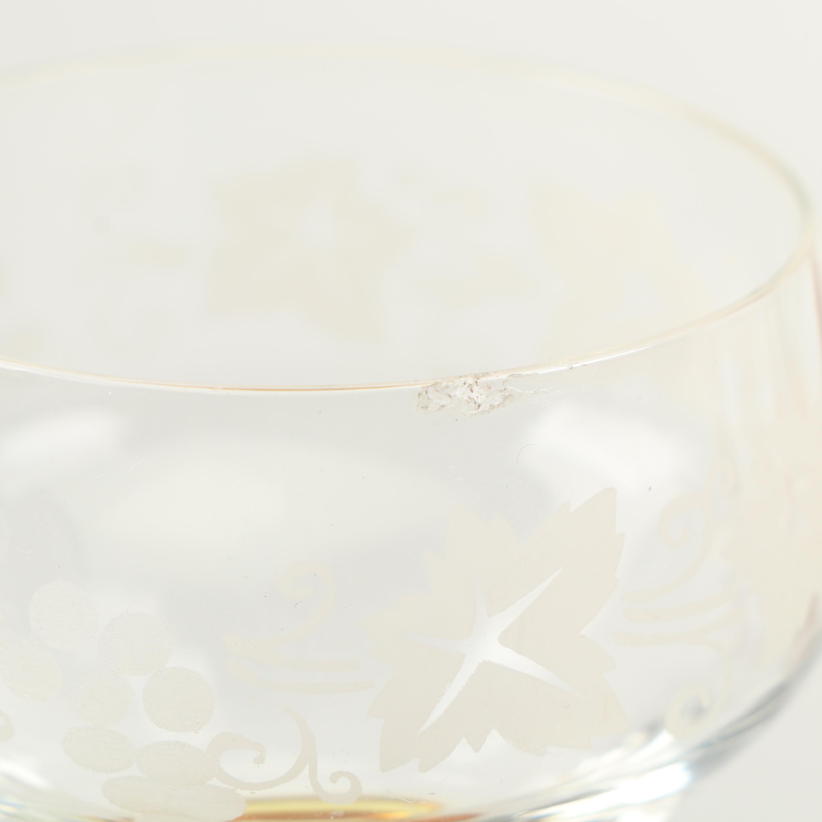 German Roemer Style Amber Stemware