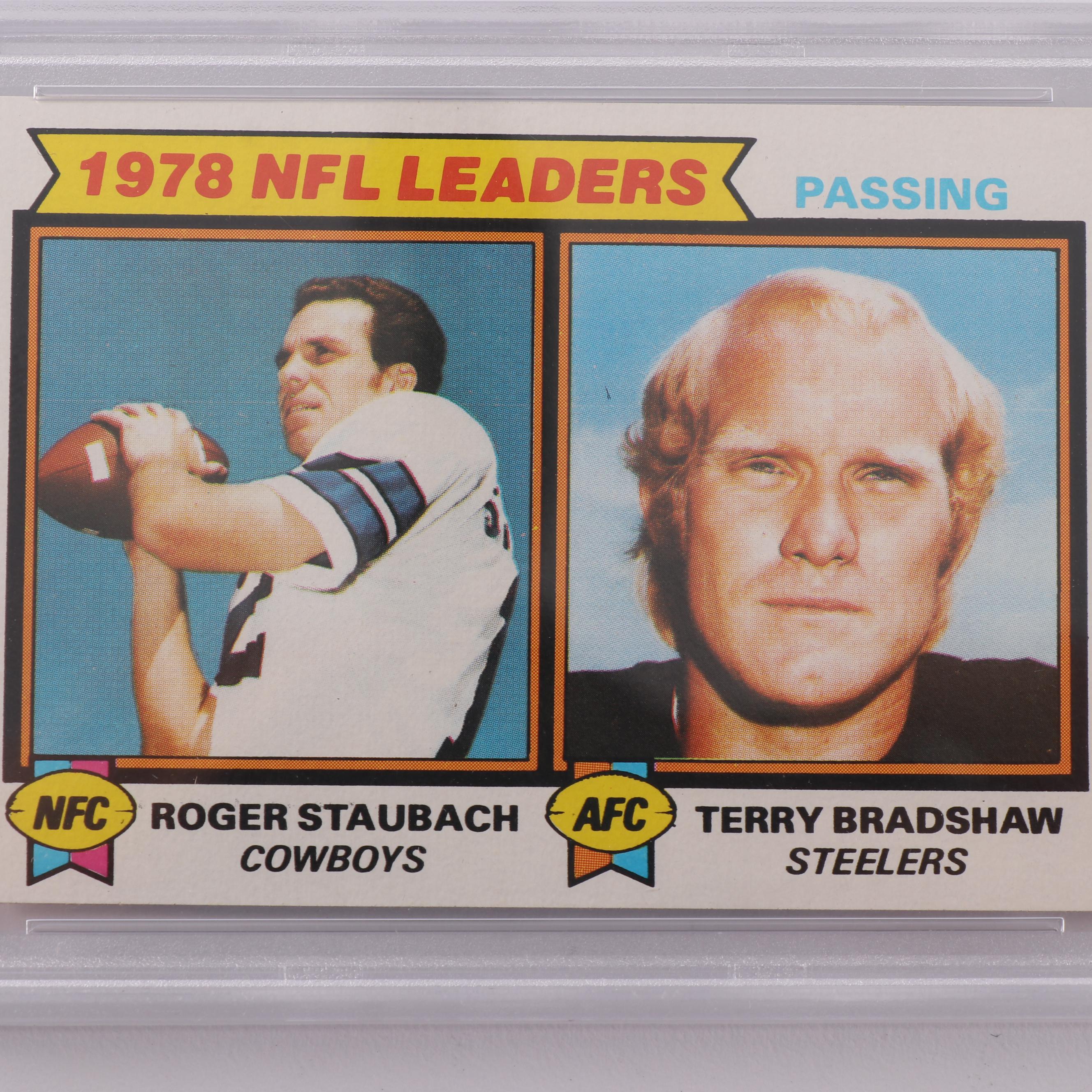 1979 Topps Jack Lambert and NFL Passing Leaders Football Cards - PSA Graded