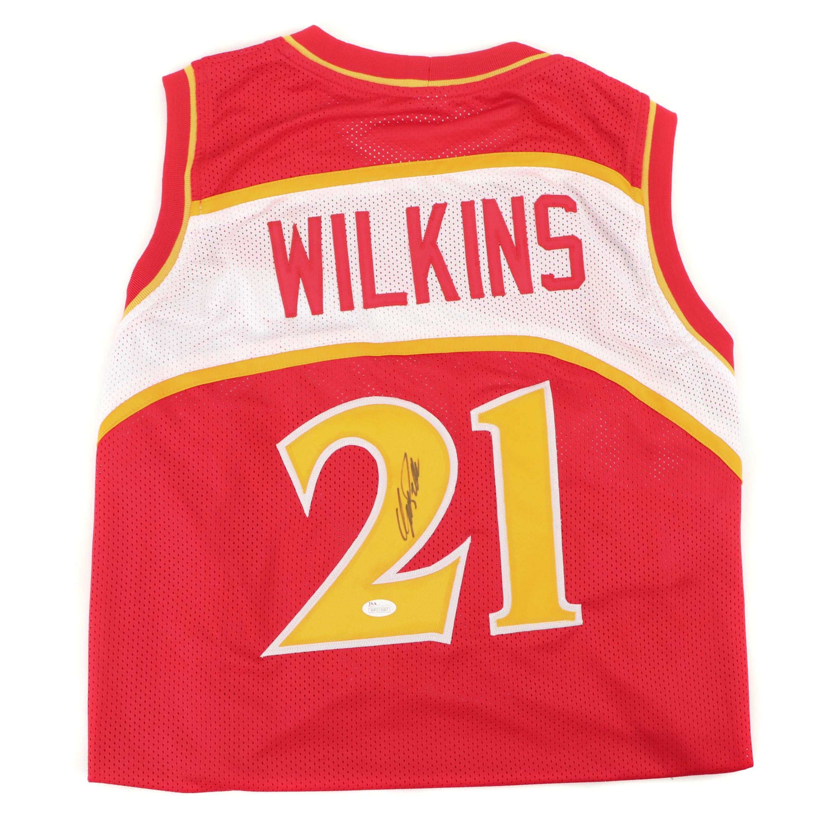 Dominique Wilkins Autographed Atlanta Hawks Throwback Jersey - JSA COA