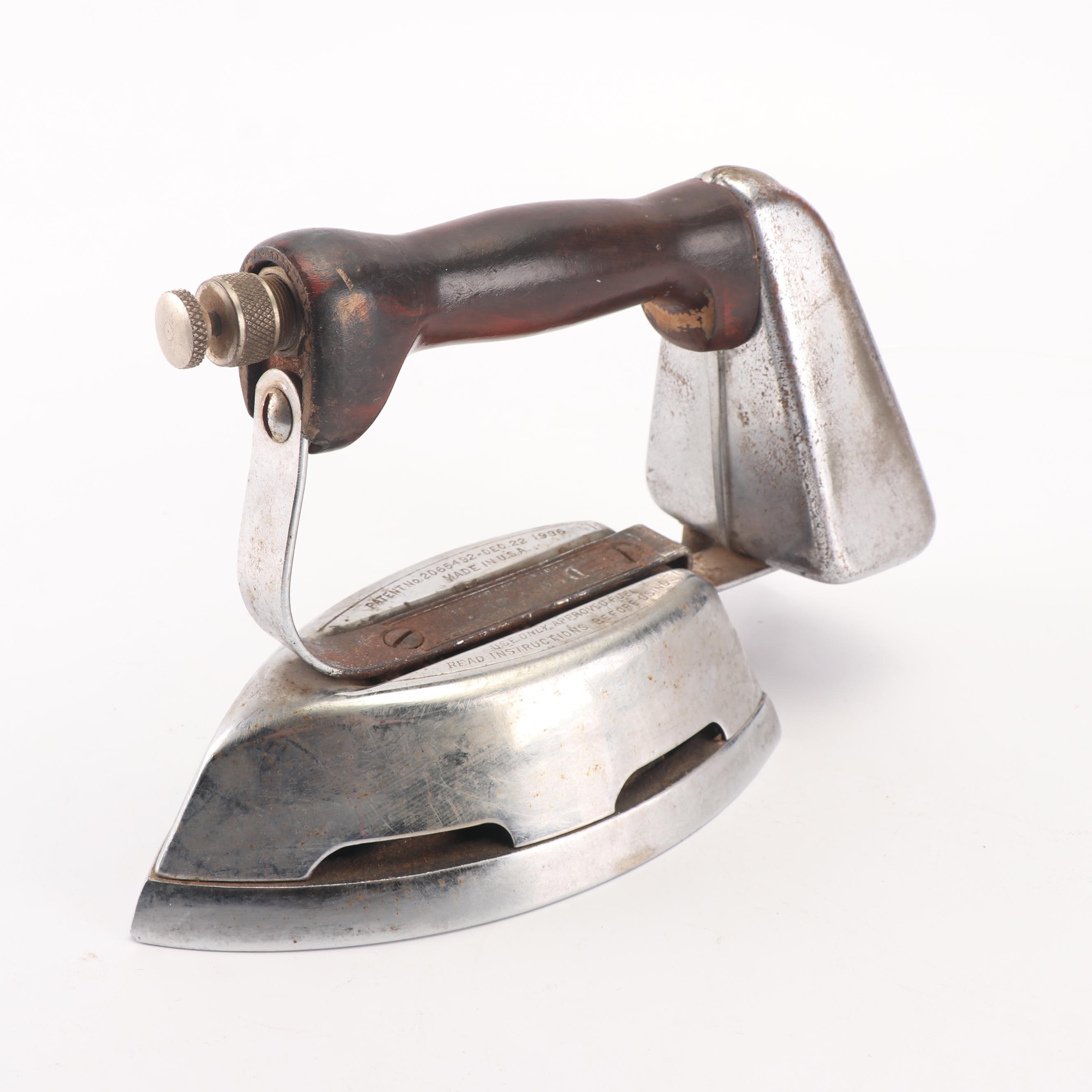 Sad Irons with Coal Iron and "Diamond" Kerosene Iron, Early 20th Century