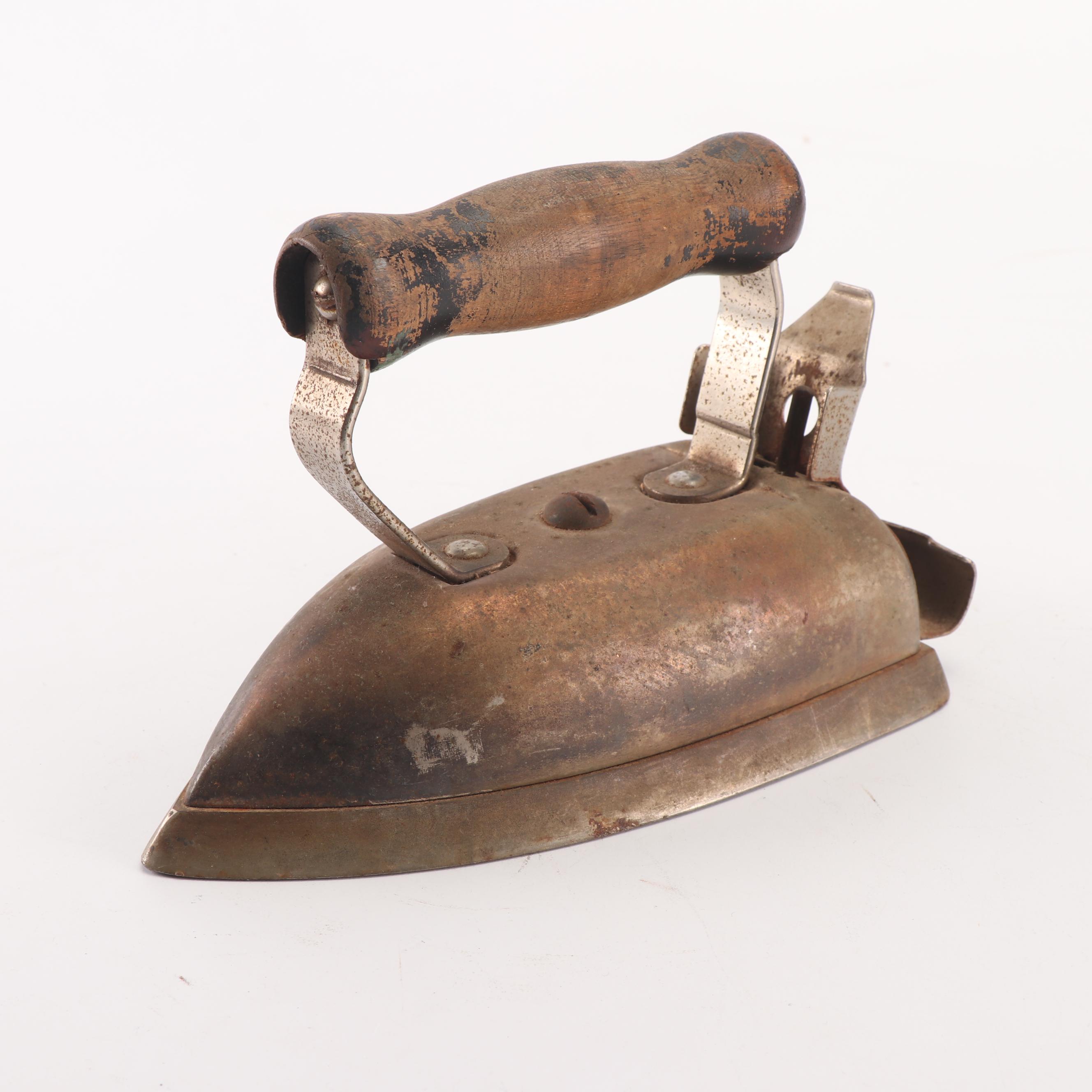 Sad Irons with Coal Iron and "Diamond" Kerosene Iron, Early 20th Century