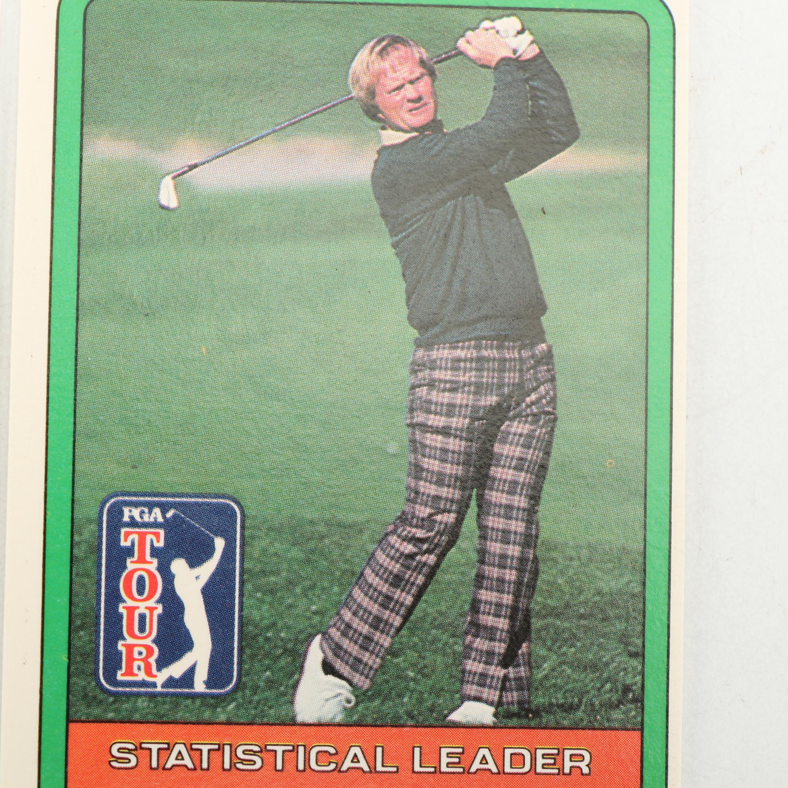 Donruss PGA Tour #13 and Statistical Leader Jack Nicklaus Cards, 1981