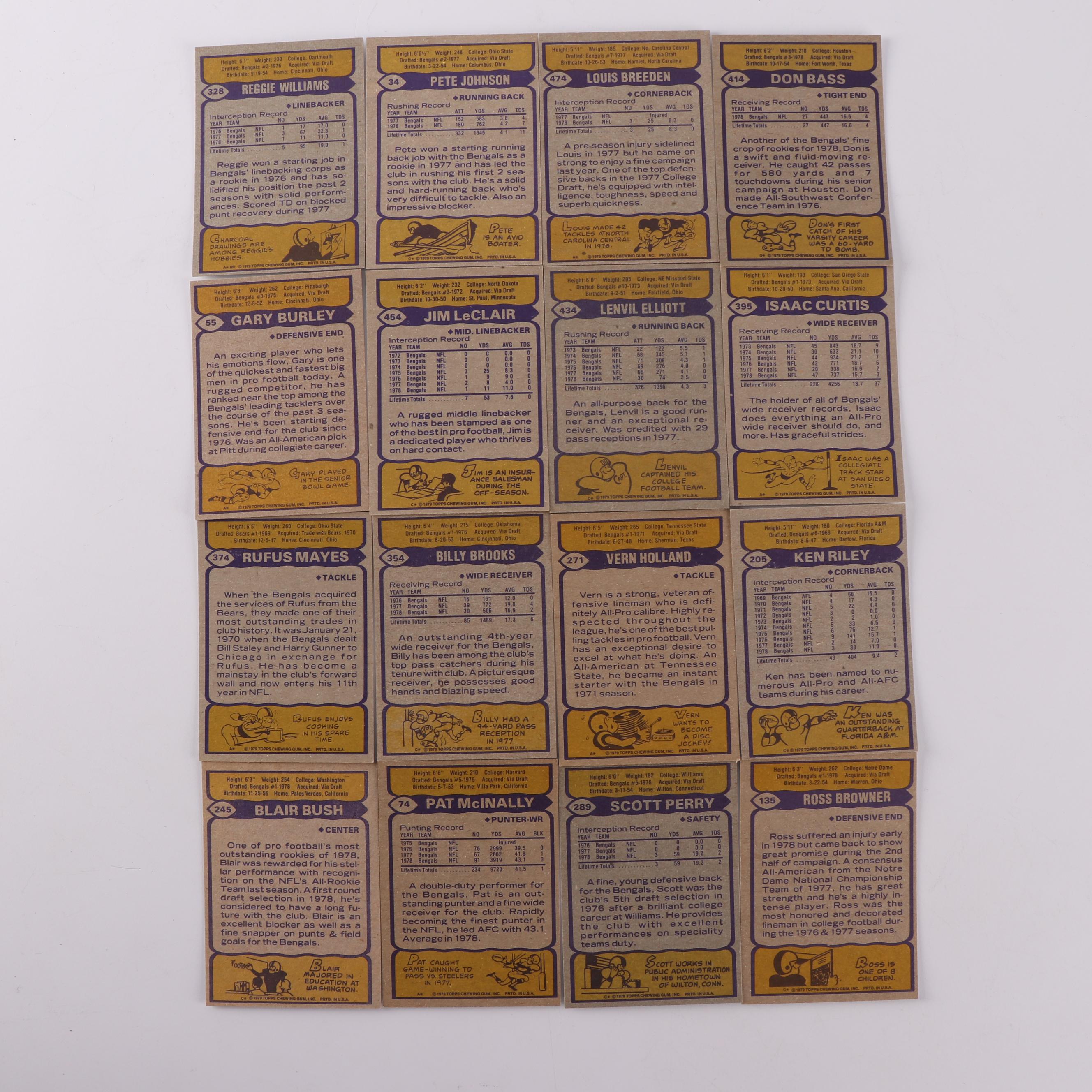 1979 Topps Cincinnati Bengals Football Cards