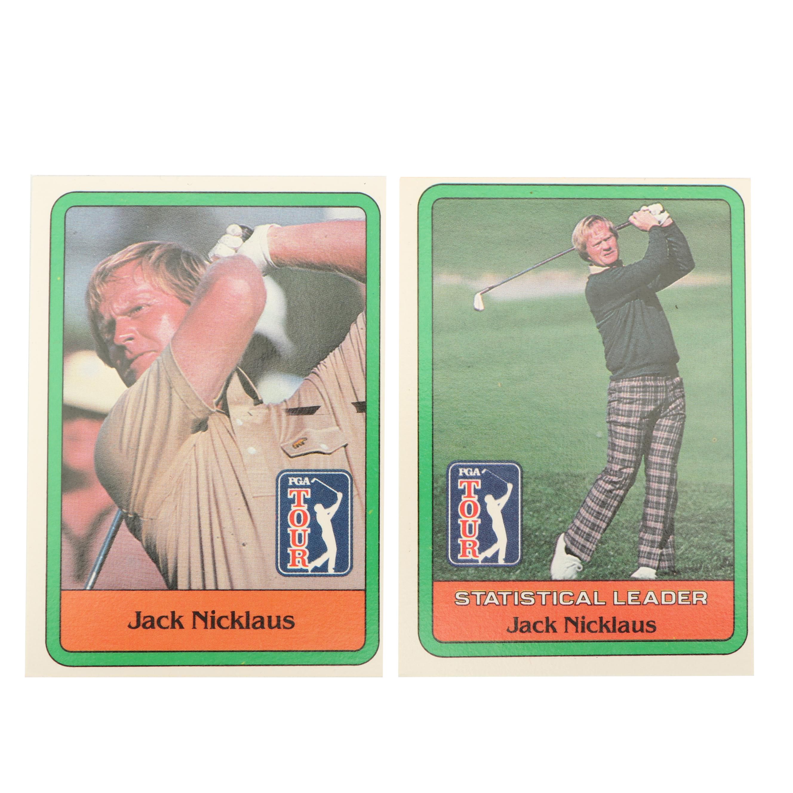 Donruss PGA Tour #13 and Statistical Leader Jack Nicklaus Cards, 1981