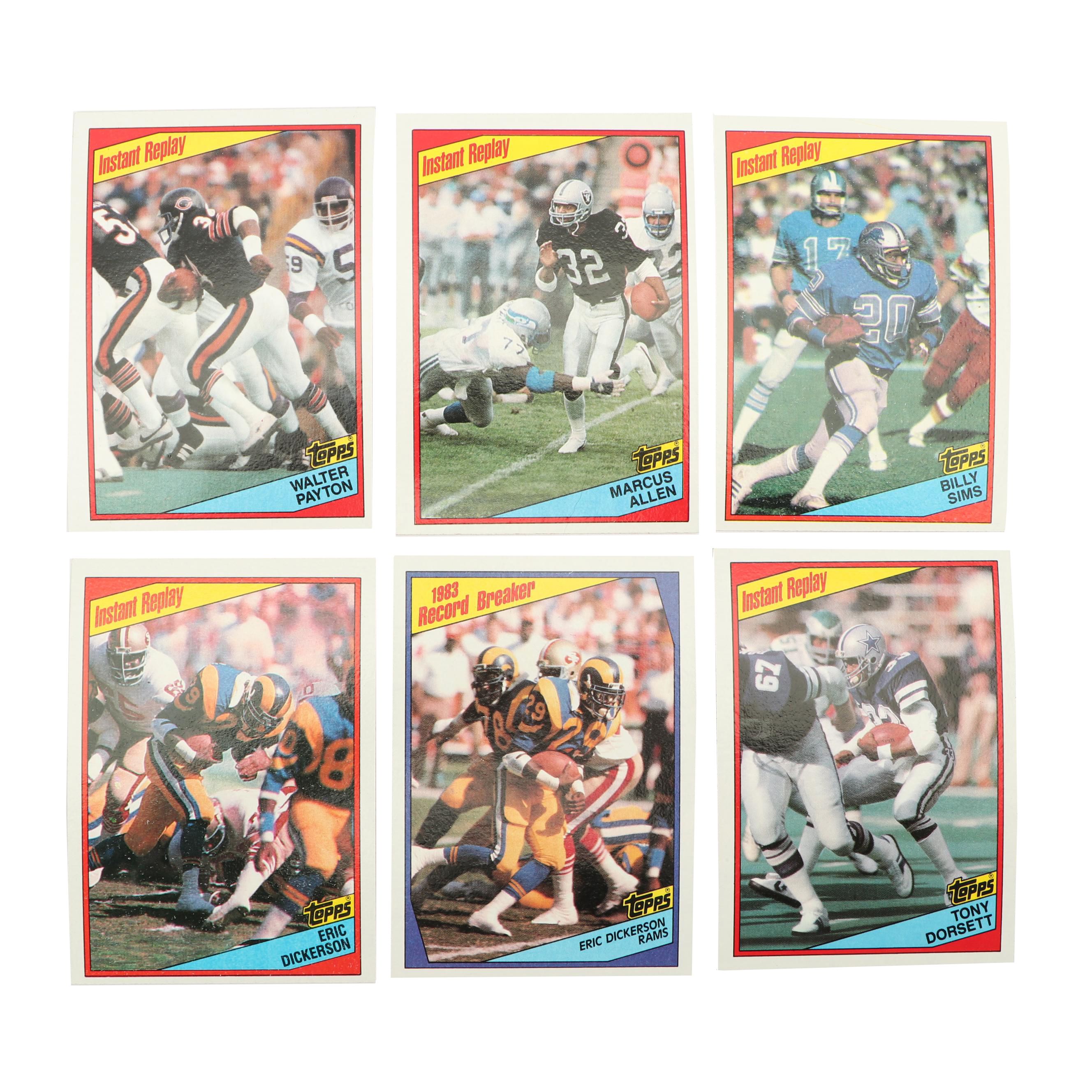 1984 Topps Instant Replay Football Cards including Walter Payton