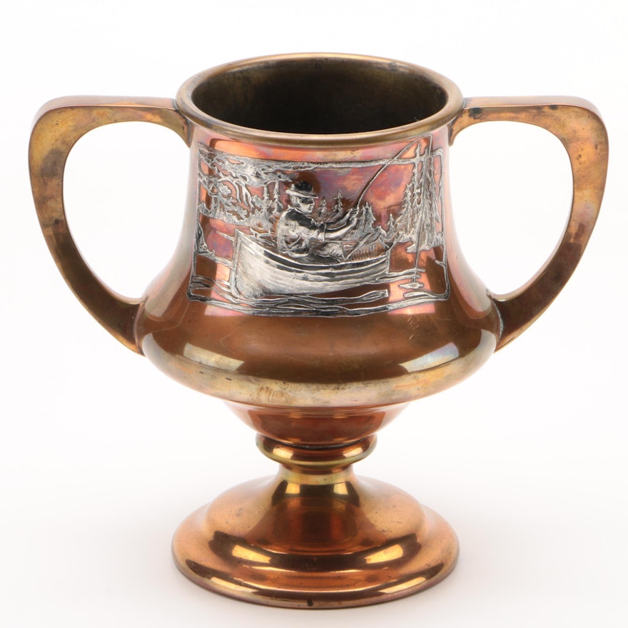 Arts and Crafts Silver on Copper Trophy Urn