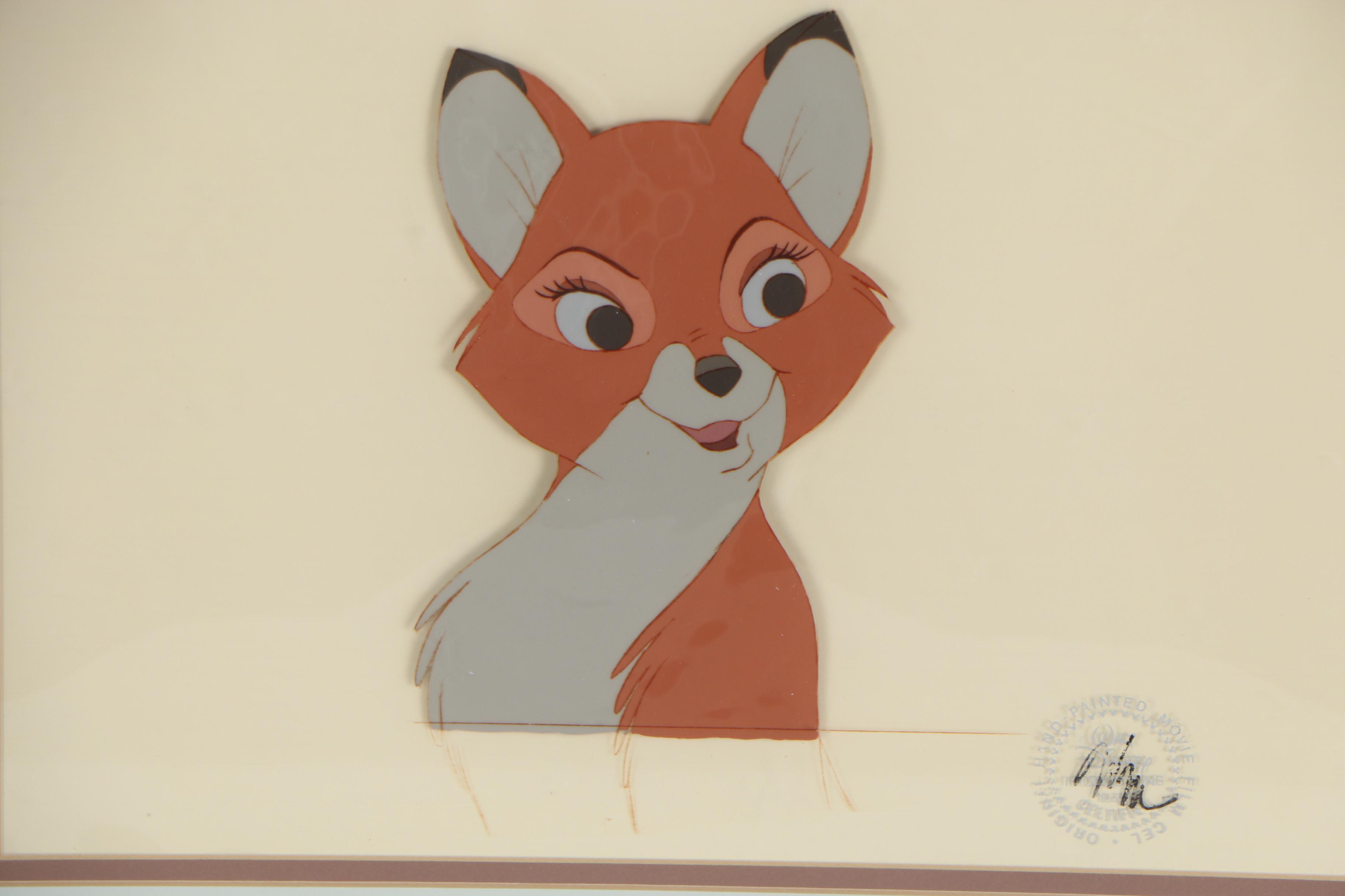 Hand-Painted Production Cel from "The Fox and the Hound", 1980