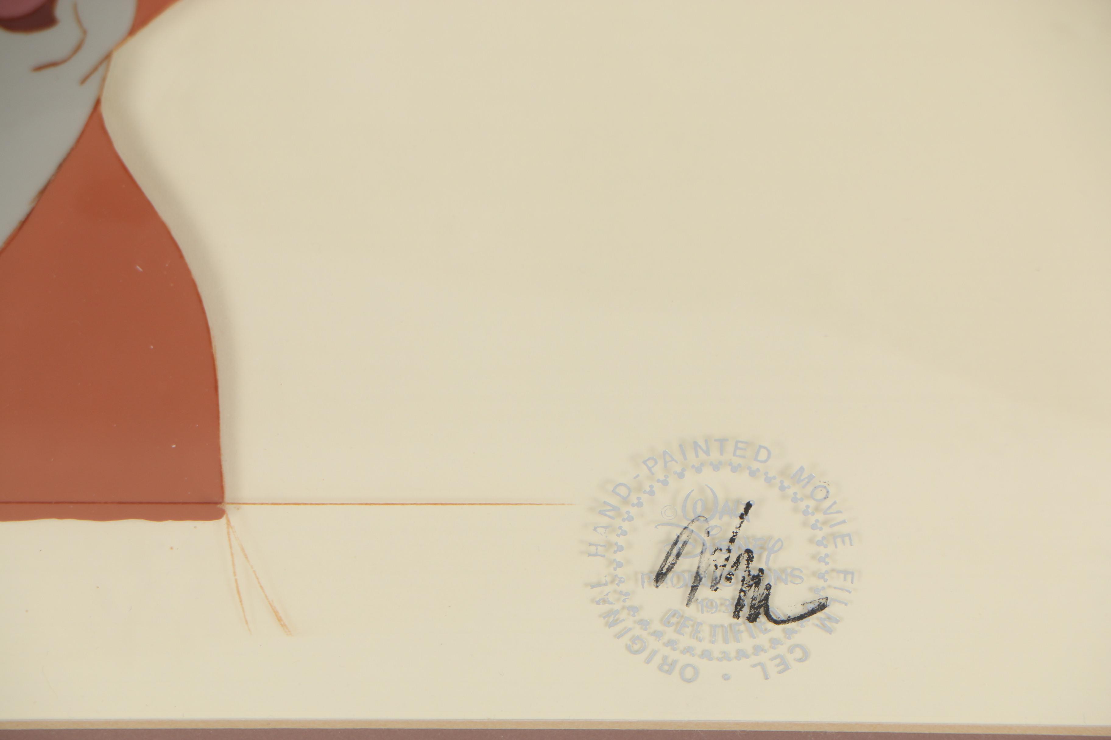 Hand-Painted Production Cel from "The Fox and the Hound", 1980