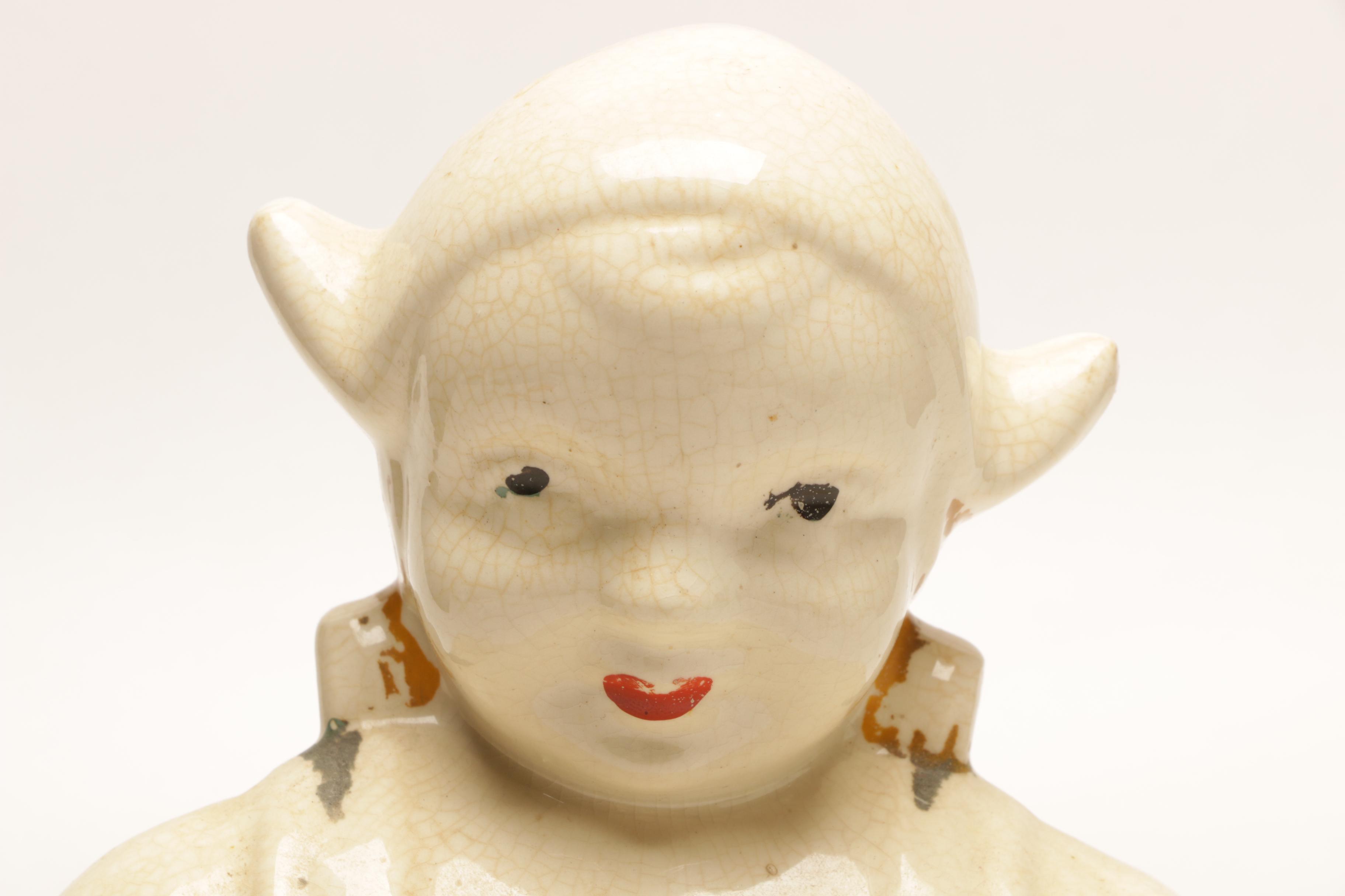 Cold Painted "Dutch Girl" Cookie Jar, Mid-Century