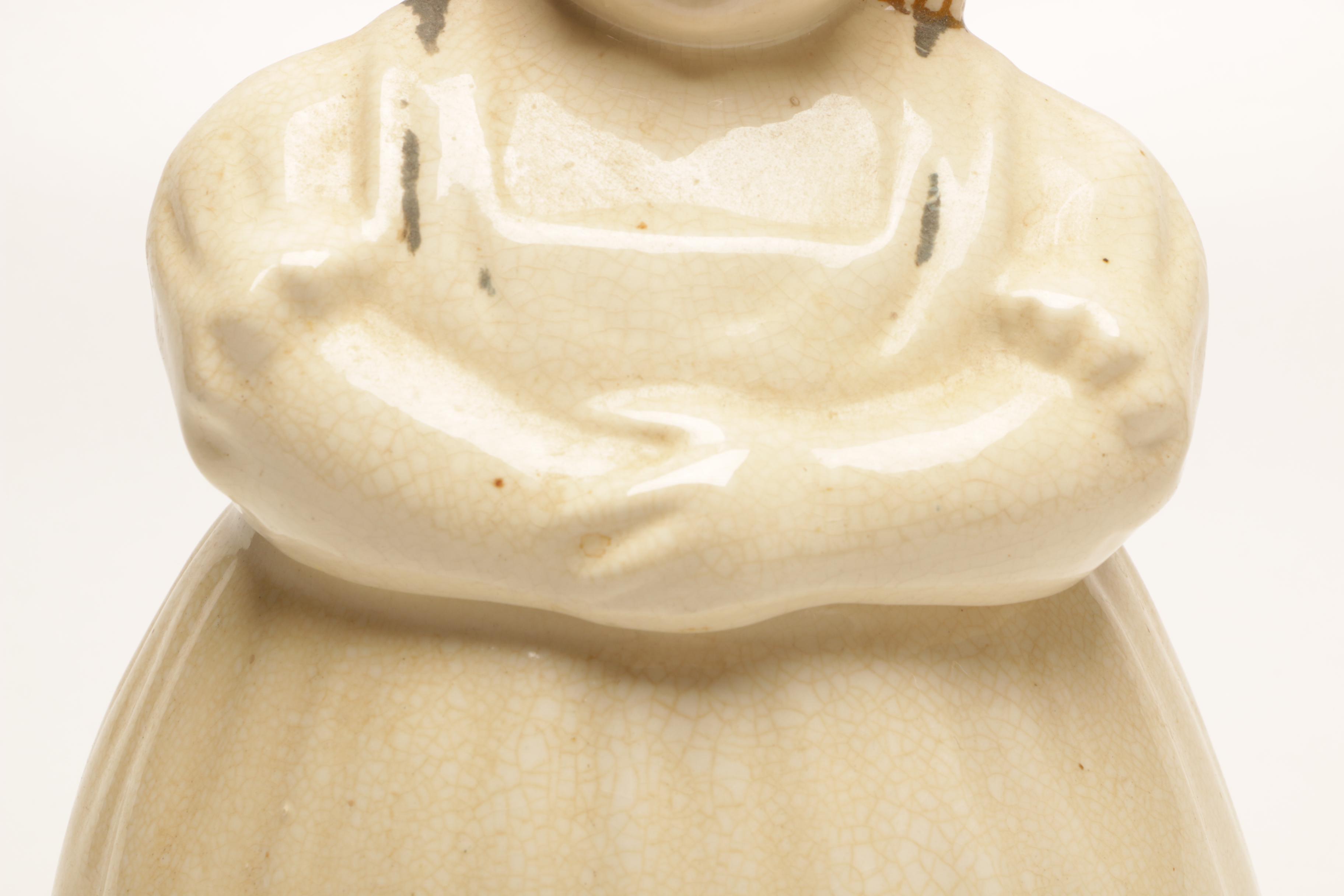 Cold Painted "Dutch Girl" Cookie Jar, Mid-Century