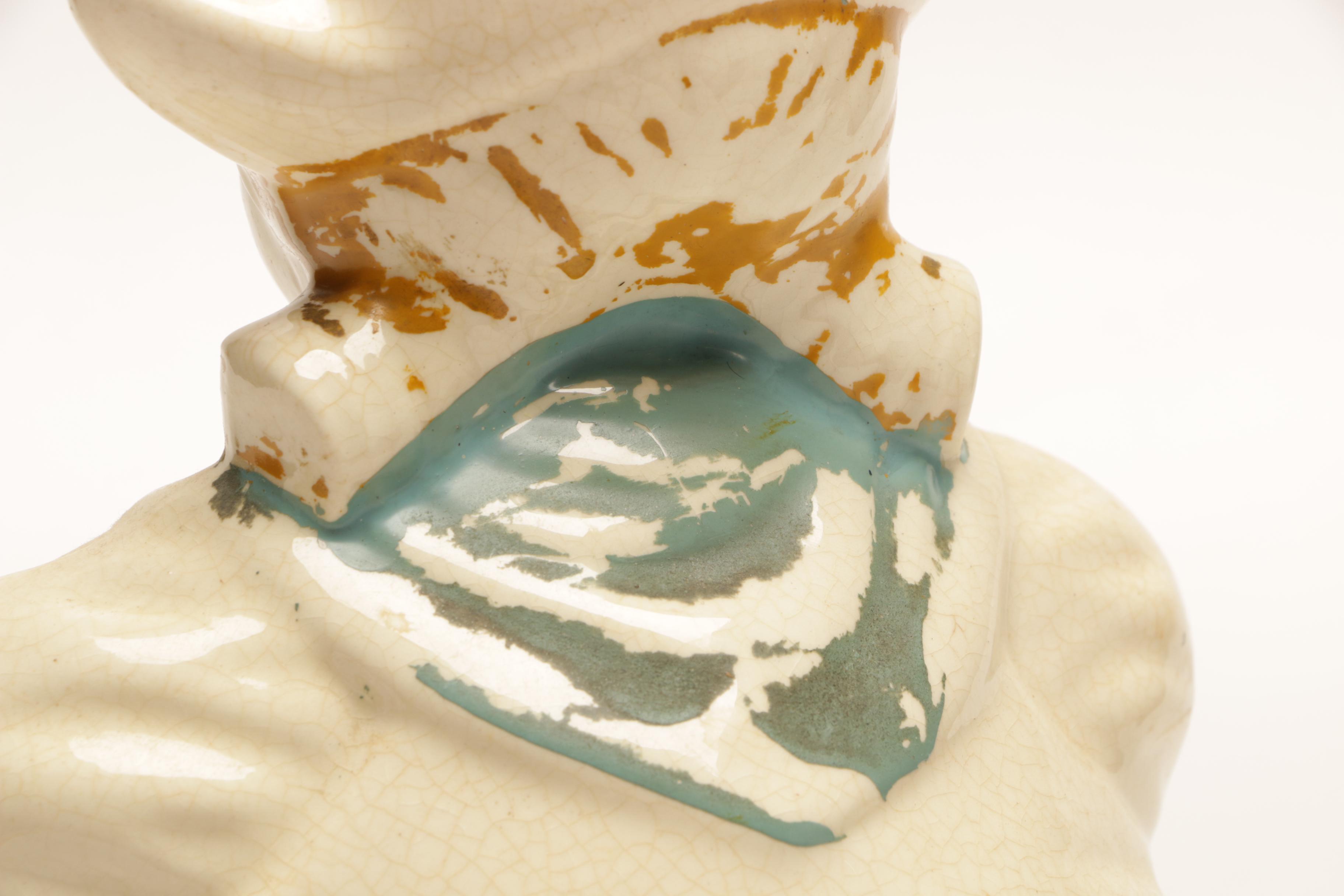 Cold Painted "Dutch Girl" Cookie Jar, Mid-Century