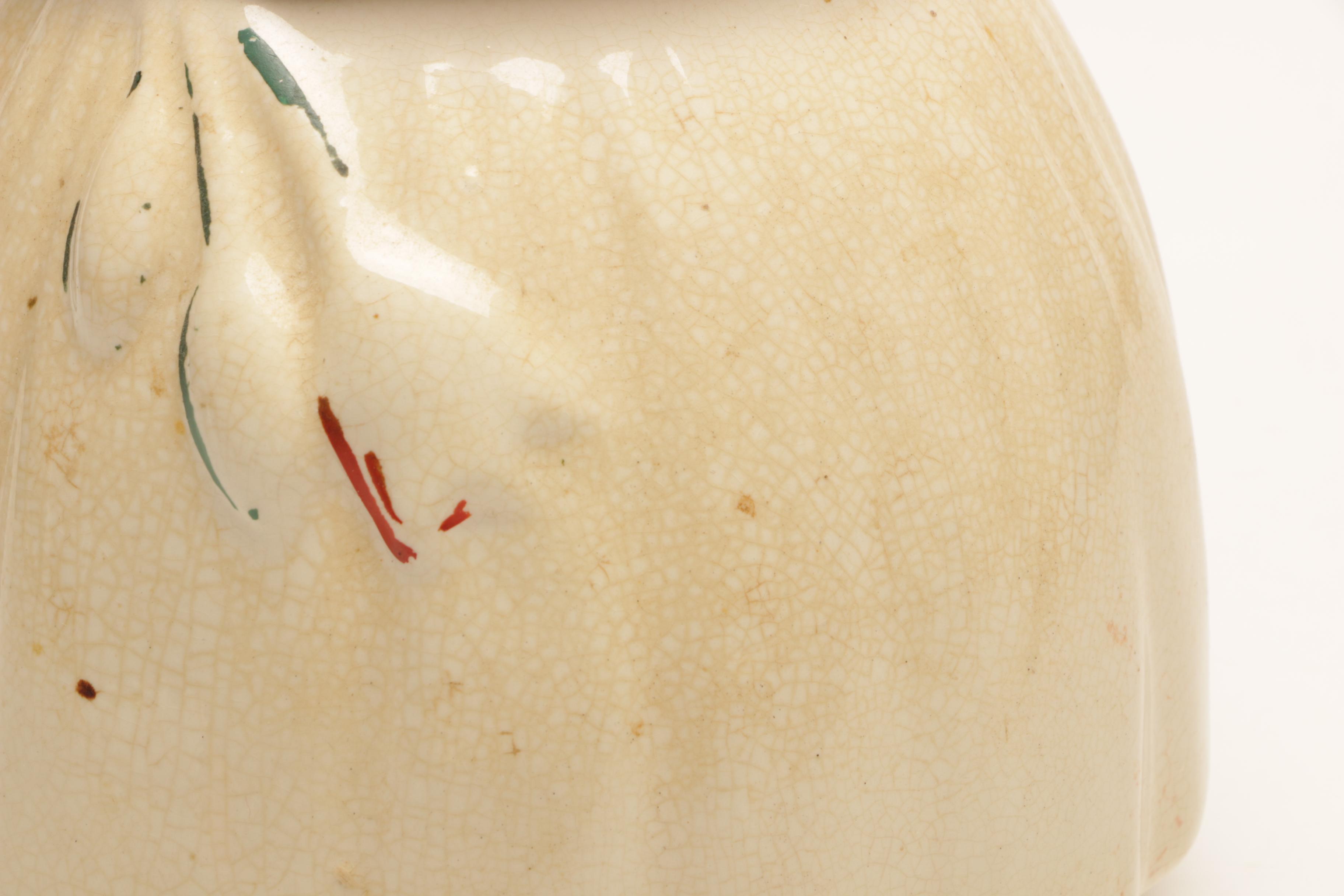 Cold Painted "Dutch Girl" Cookie Jar, Mid-Century