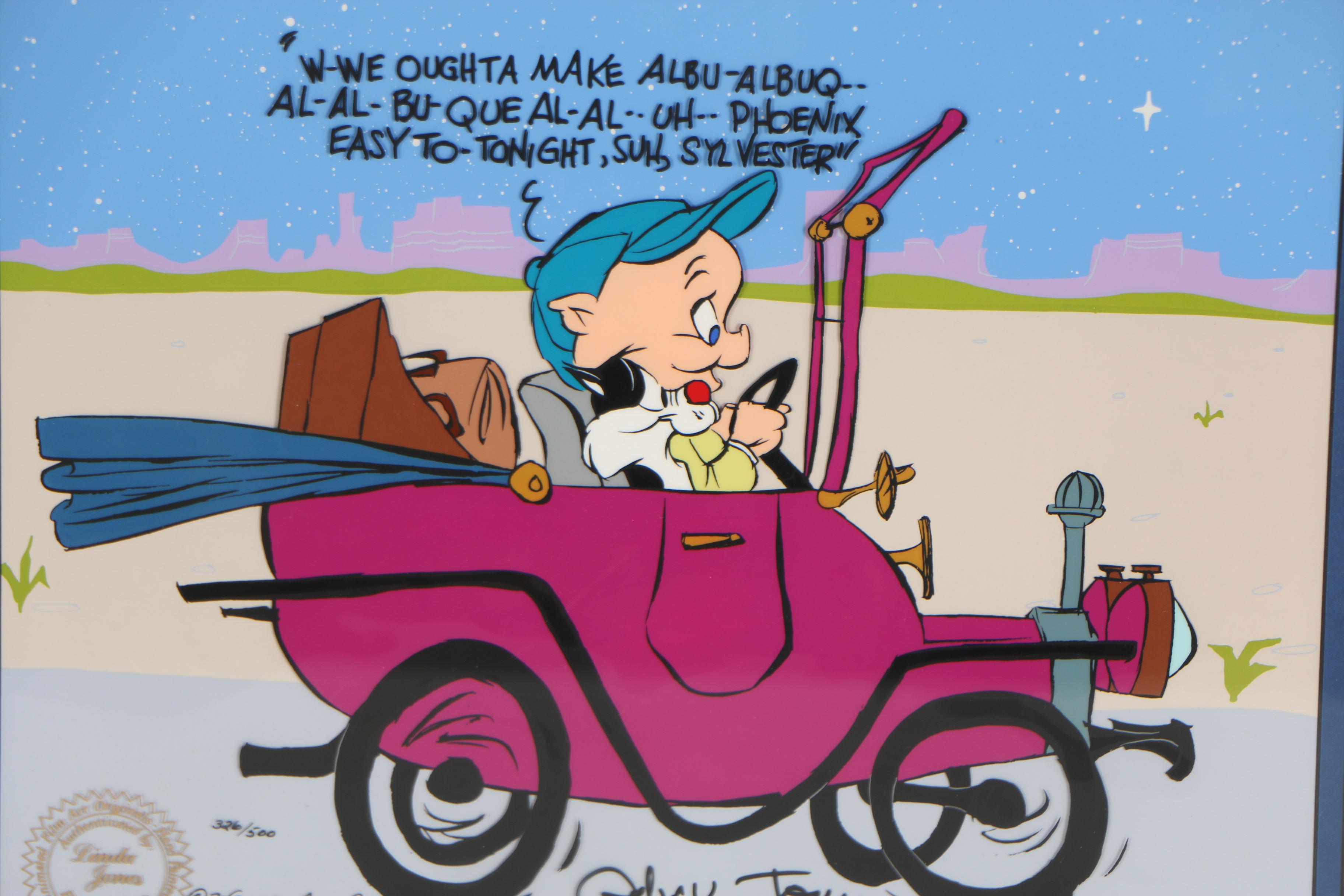 Chuck Jones Limited Edition Animation Cel "Porky & Sylvester: Claws for Alarm"