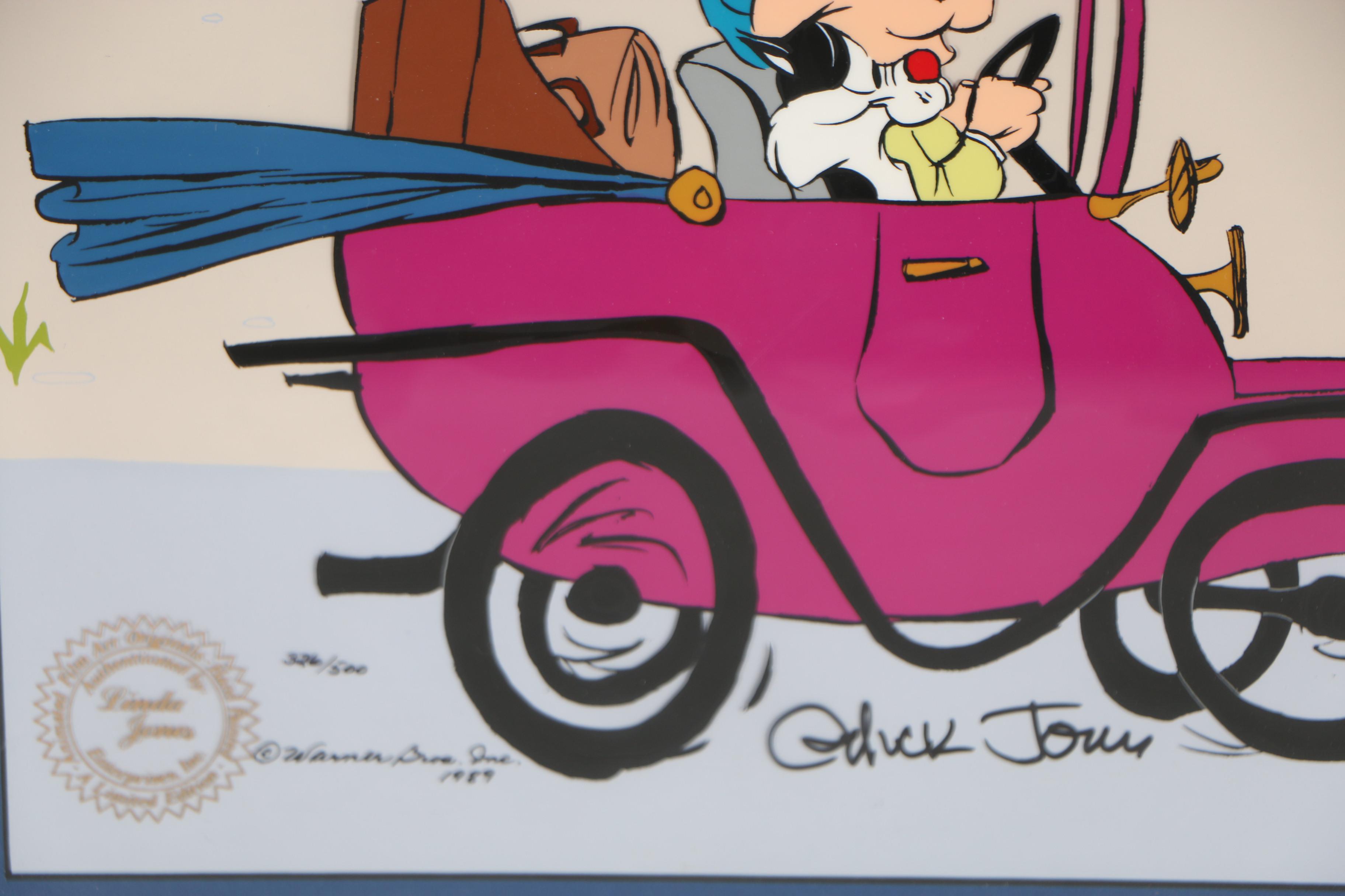 Chuck Jones Limited Edition Animation Cel "Porky & Sylvester: Claws for Alarm"