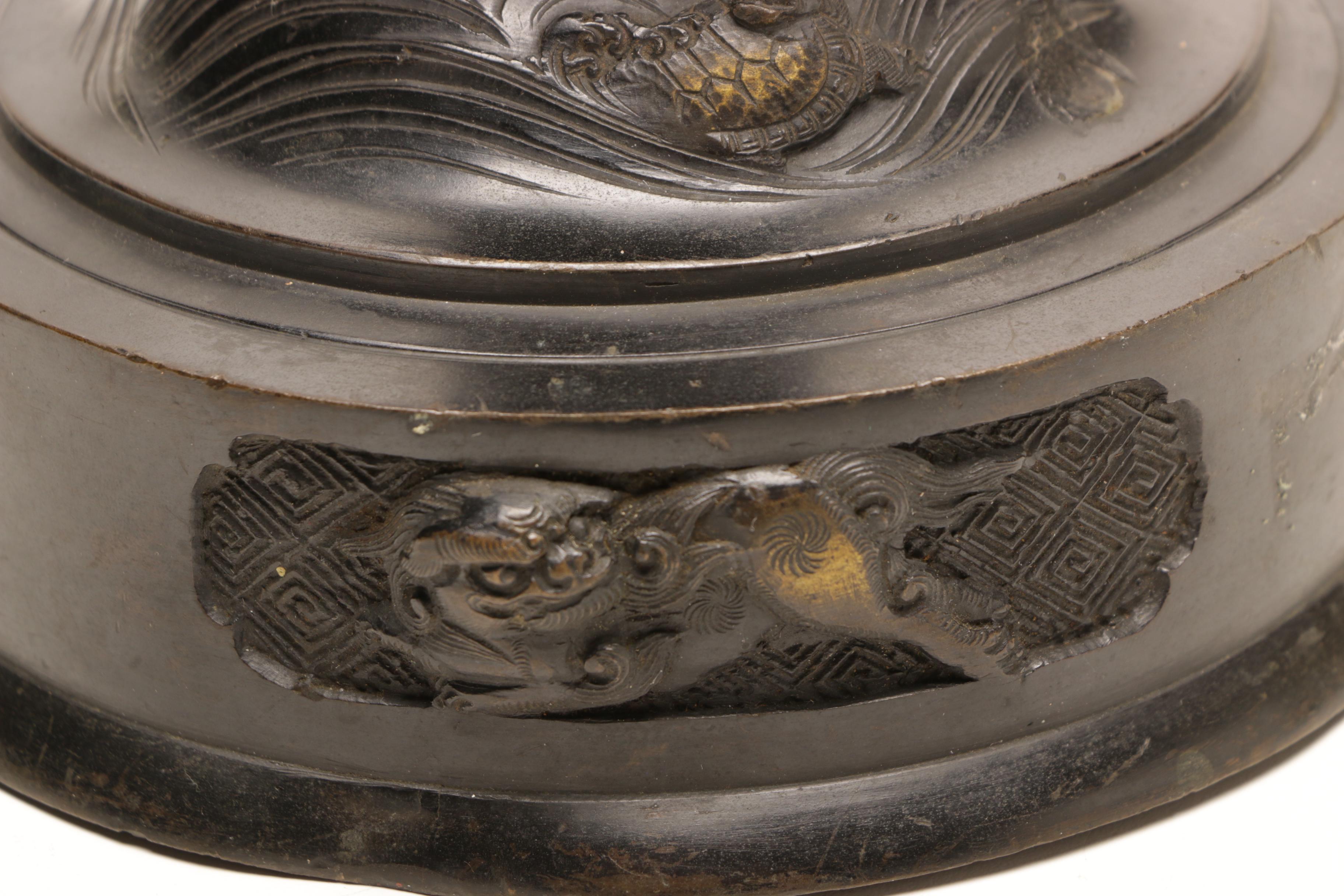 Meiji Period Brass Candle Holder