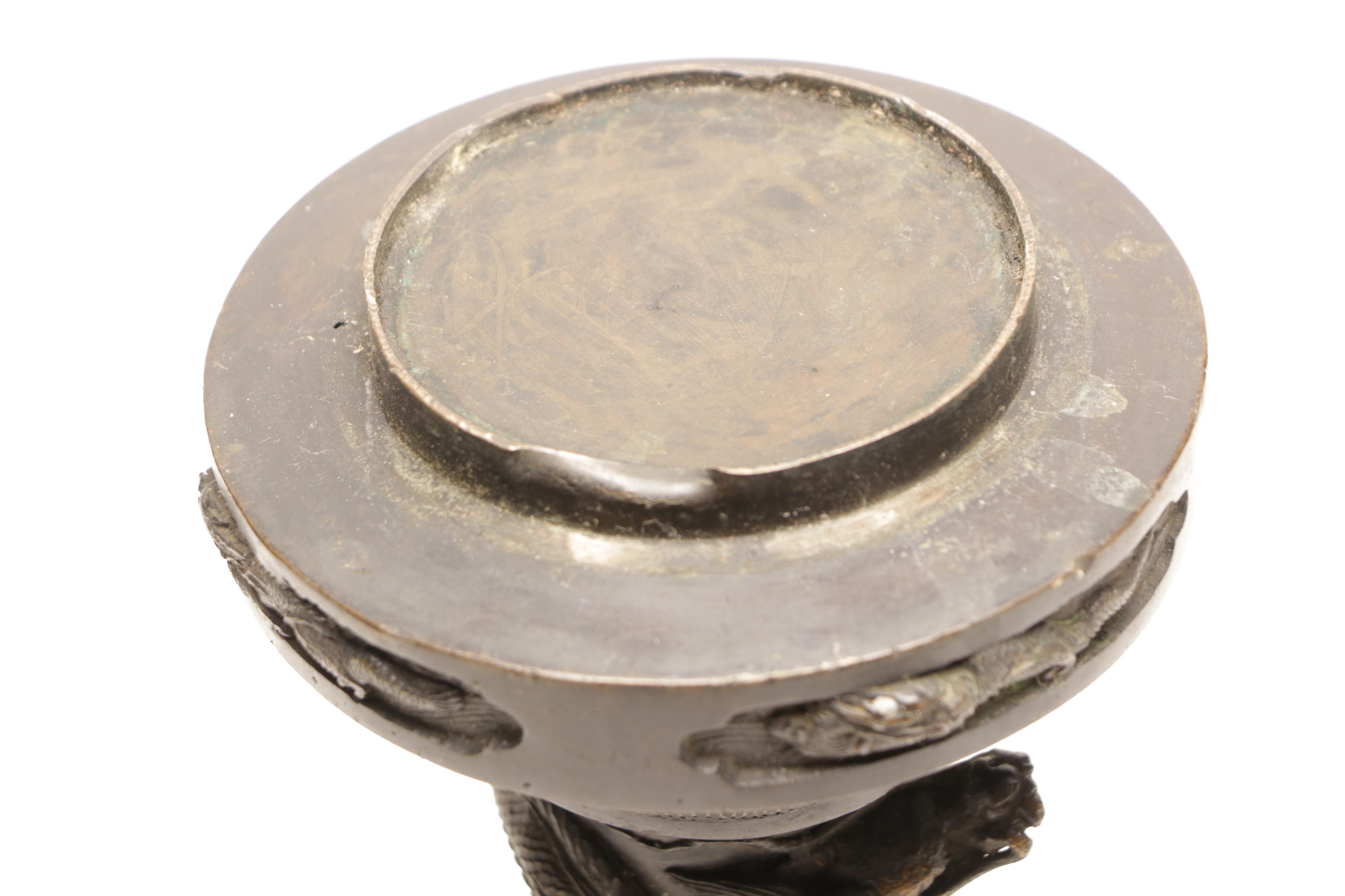 Meiji Period Brass Candle Holder