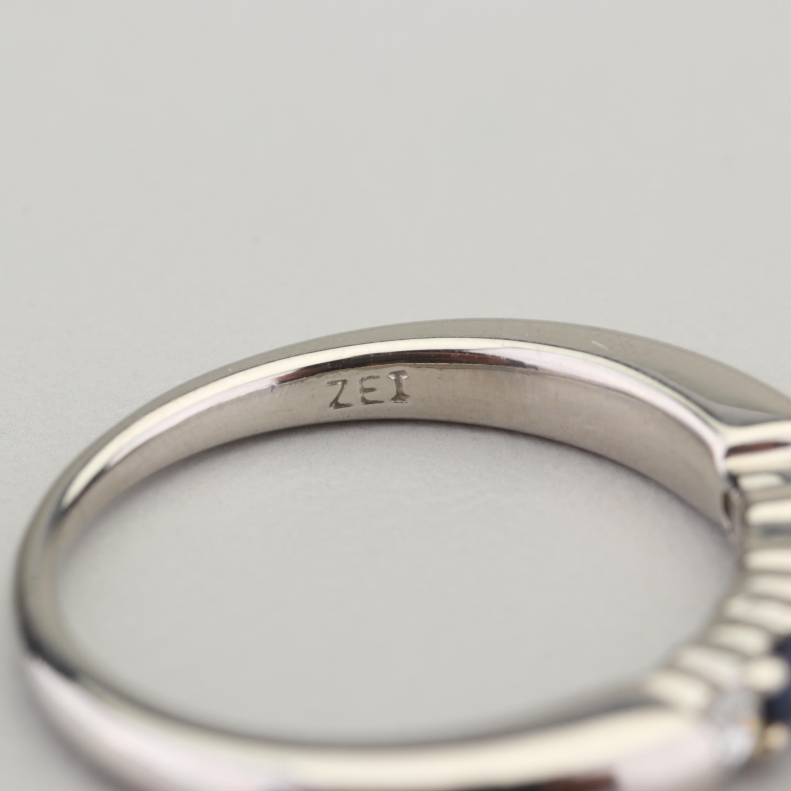 ZEI Platinum, Diamond, and Sapphire Band