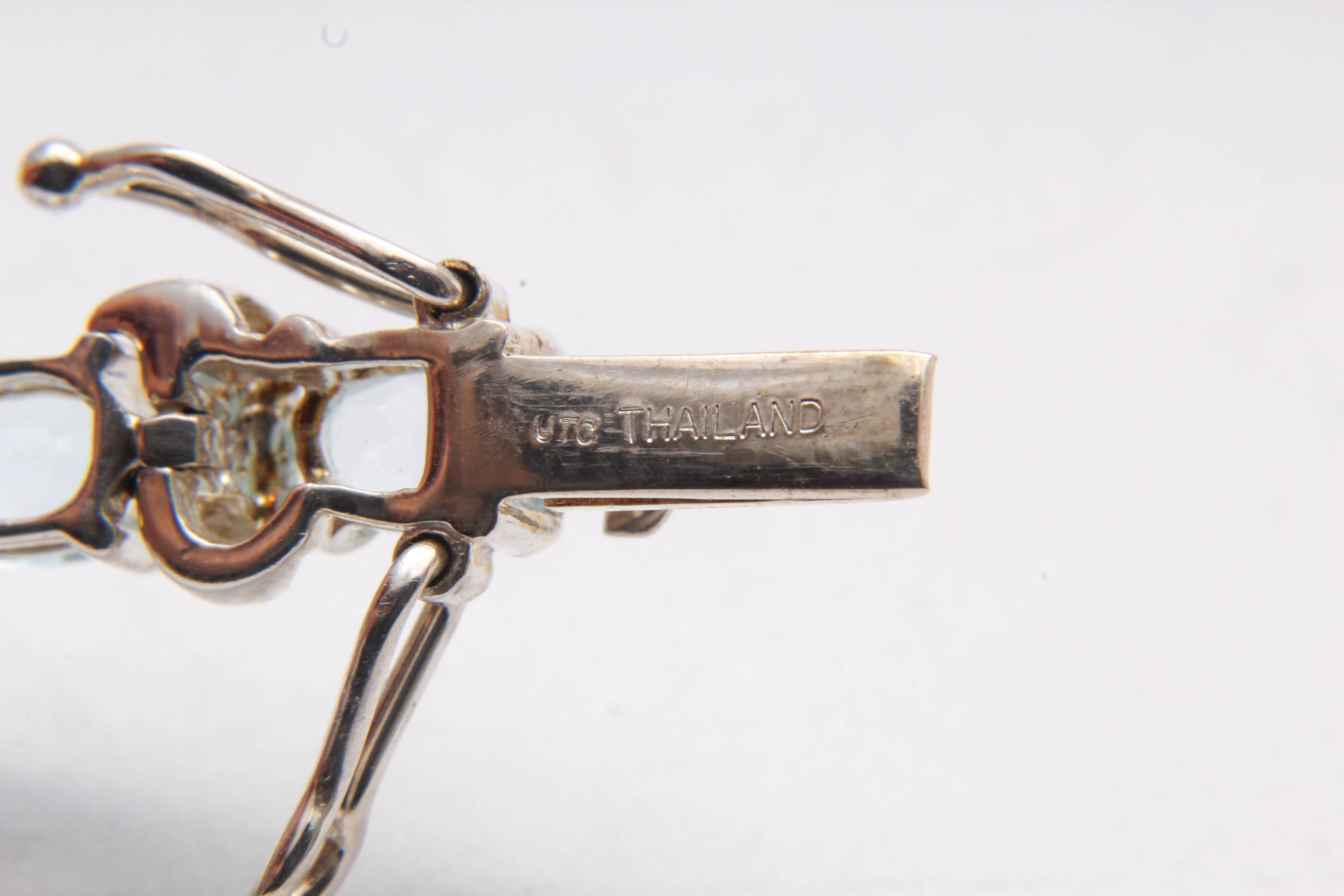 Sterling Silver Blue Topaz Tennis Bracelet