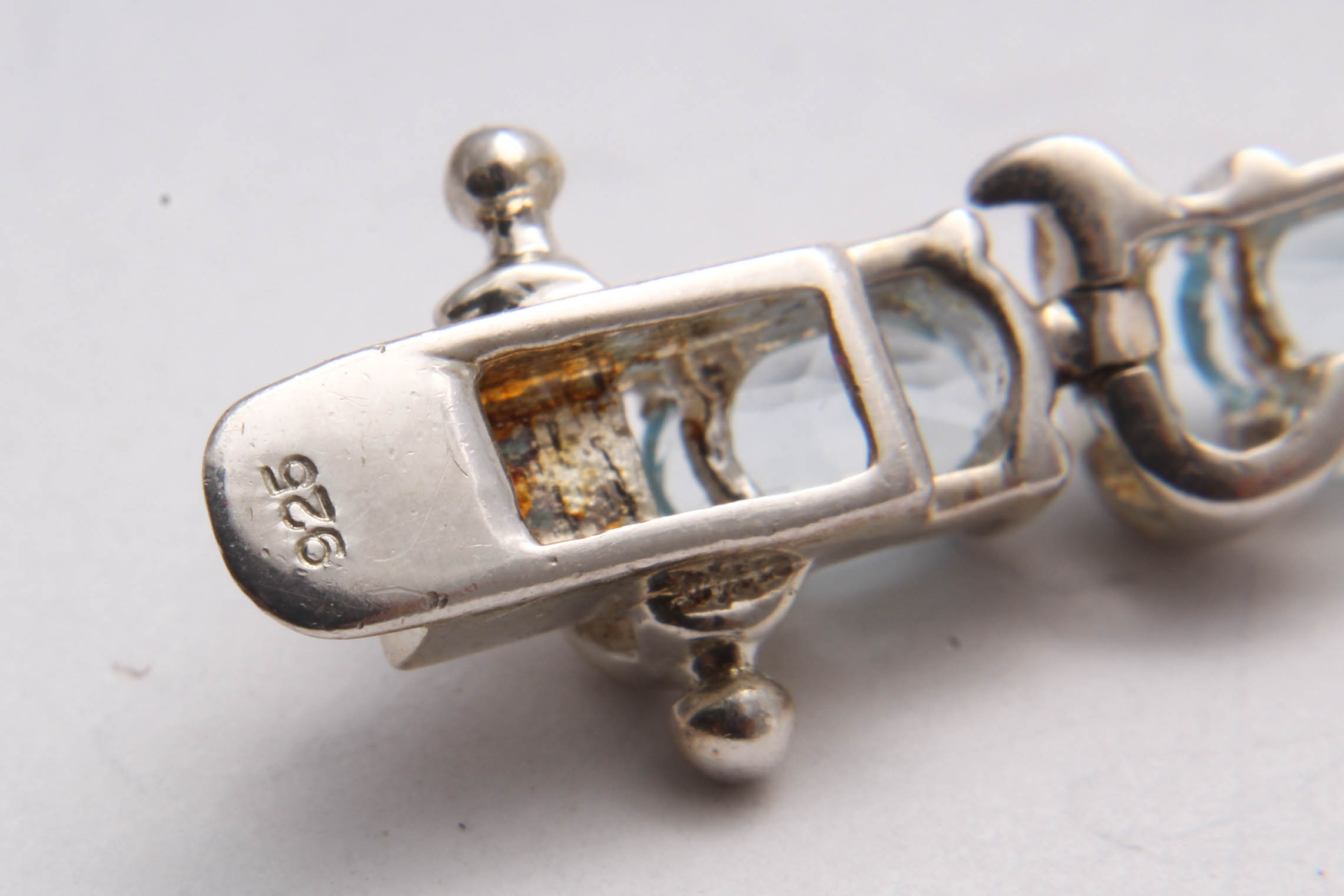 Sterling Silver Blue Topaz Tennis Bracelet