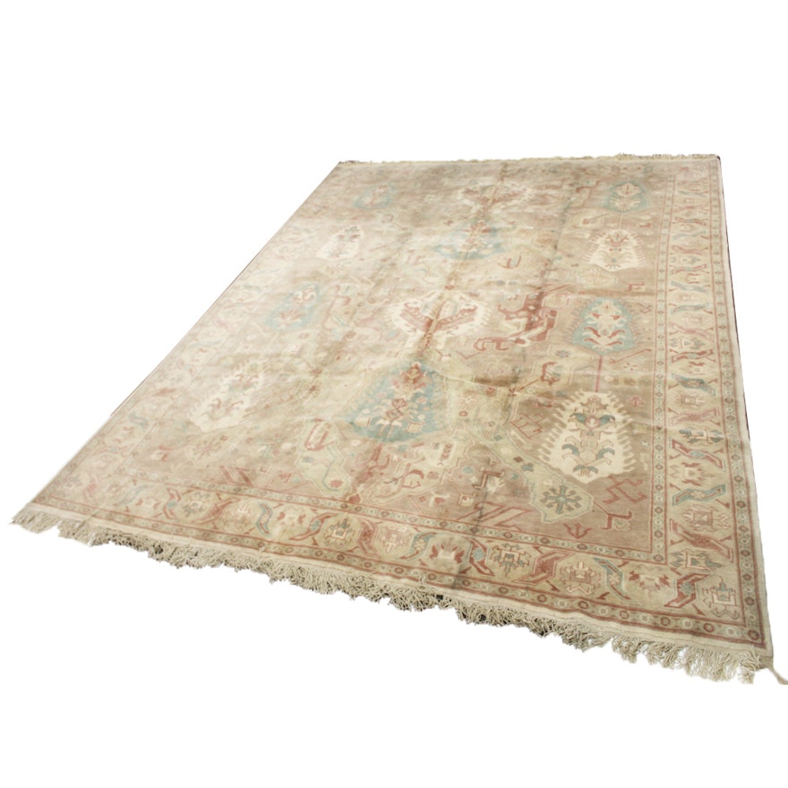 11'11 x 16'6 Hand-Knotted Turkish Oushak Room Size Rug