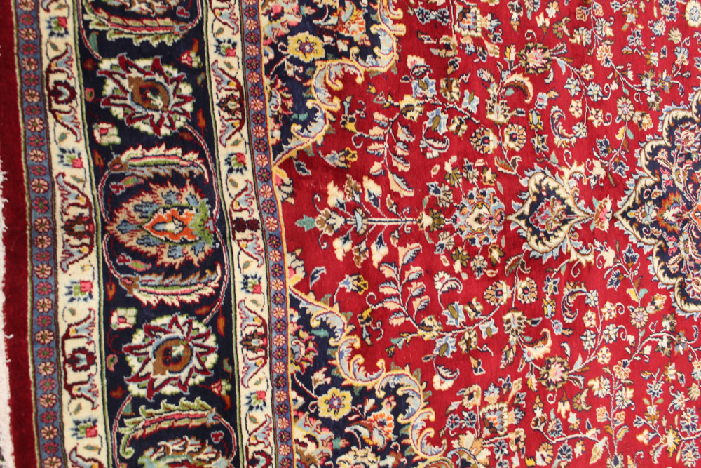9'6 x 13'0 Hand-Knotted Persian Mashhad Room Size Rug, circa 1970