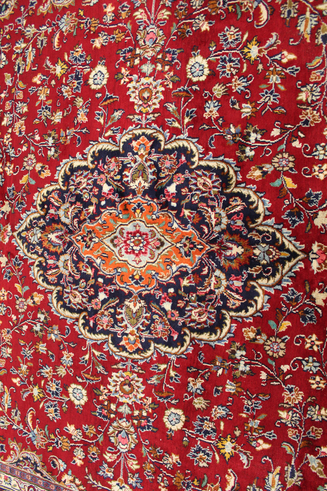 9'6 x 13'0 Hand-Knotted Persian Mashhad Room Size Rug, circa 1970