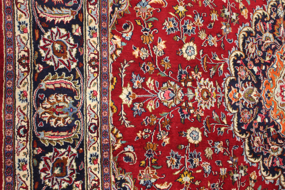 9'6 x 13'0 Hand-Knotted Persian Mashhad Room Size Rug, circa 1970
