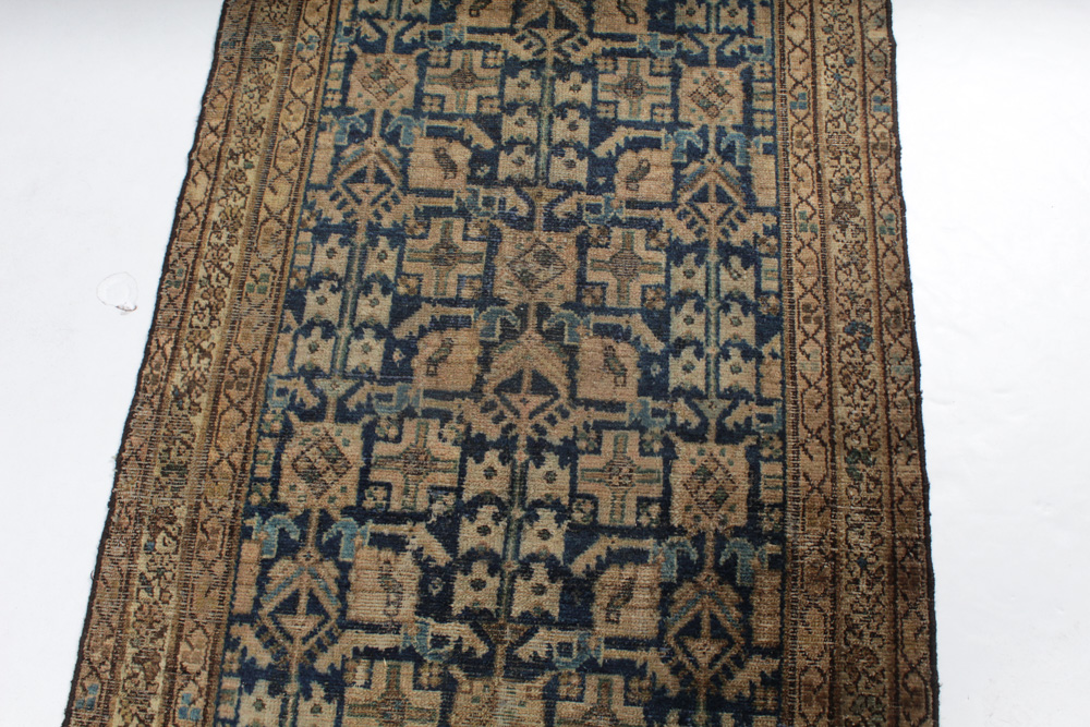 3'2 x 13'2 Hand-Knotted Persian Malayer Runner, circa 1920