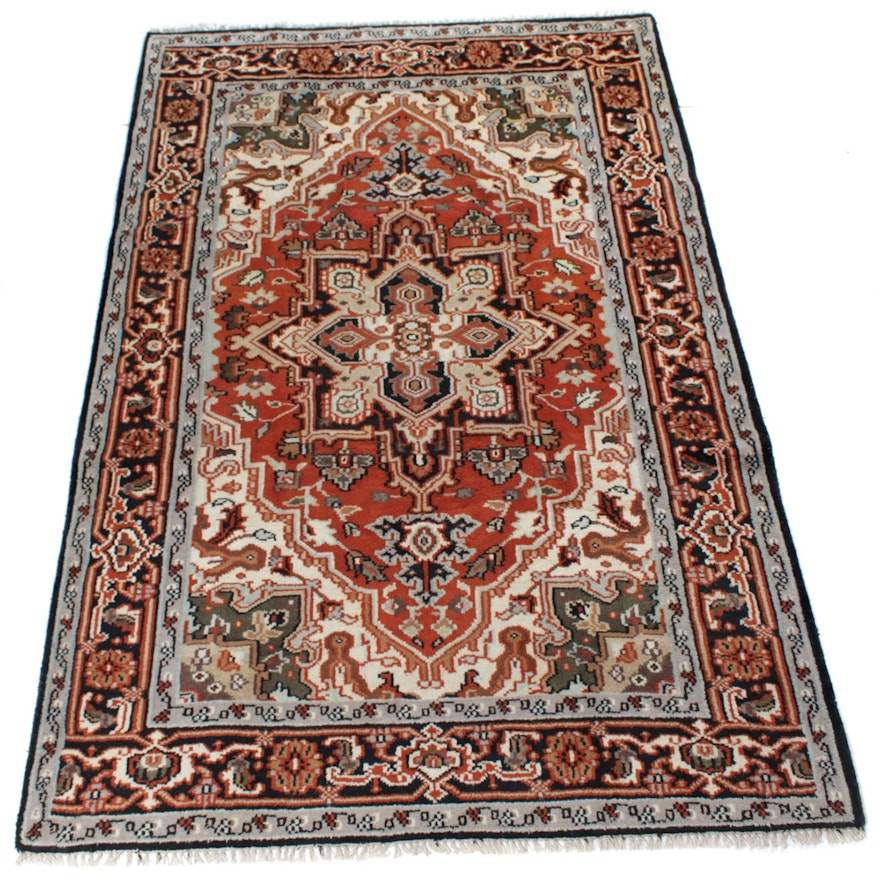 5'11 x 9'2 Hand-Knotted Indo- Persian Heriz Rug