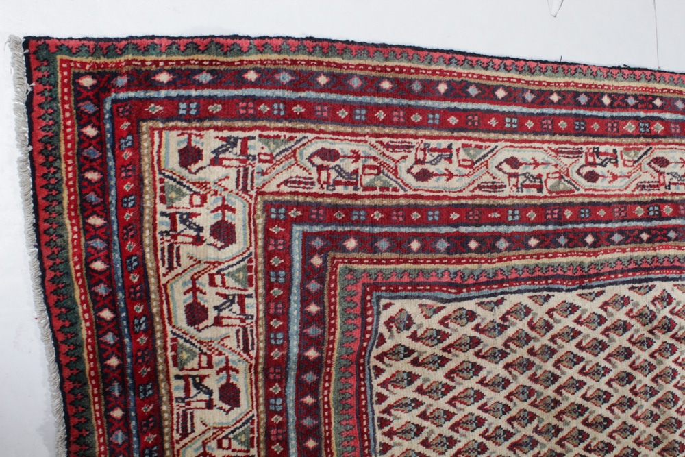 6'9 x 9'10 Hand-Knotted Persian Mir Seraband Rug, circa 1970