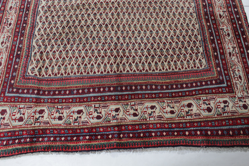 6'9 x 9'10 Hand-Knotted Persian Mir Seraband Rug, circa 1970