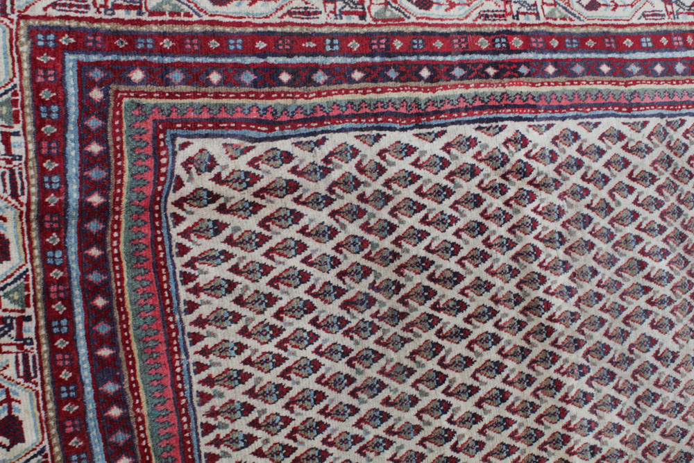 6'9 x 9'10 Hand-Knotted Persian Mir Seraband Rug, circa 1970