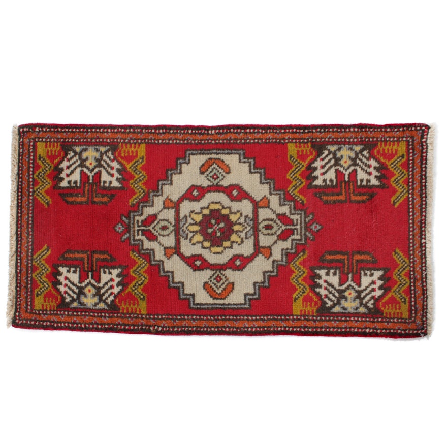 1'7 x 3'3 Hand-Knotted Turkish Village Rug