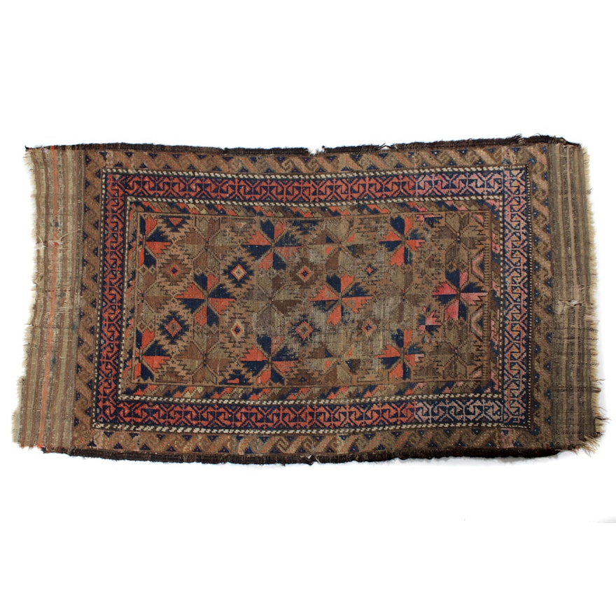 2'5 x 4'4 Hand-Knotted Persian Baluch Rug, circa 1890