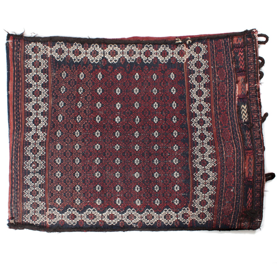 2'7 x 3'4 Hand-Knotted Persian Kurdish Storage Bag, circa 1930