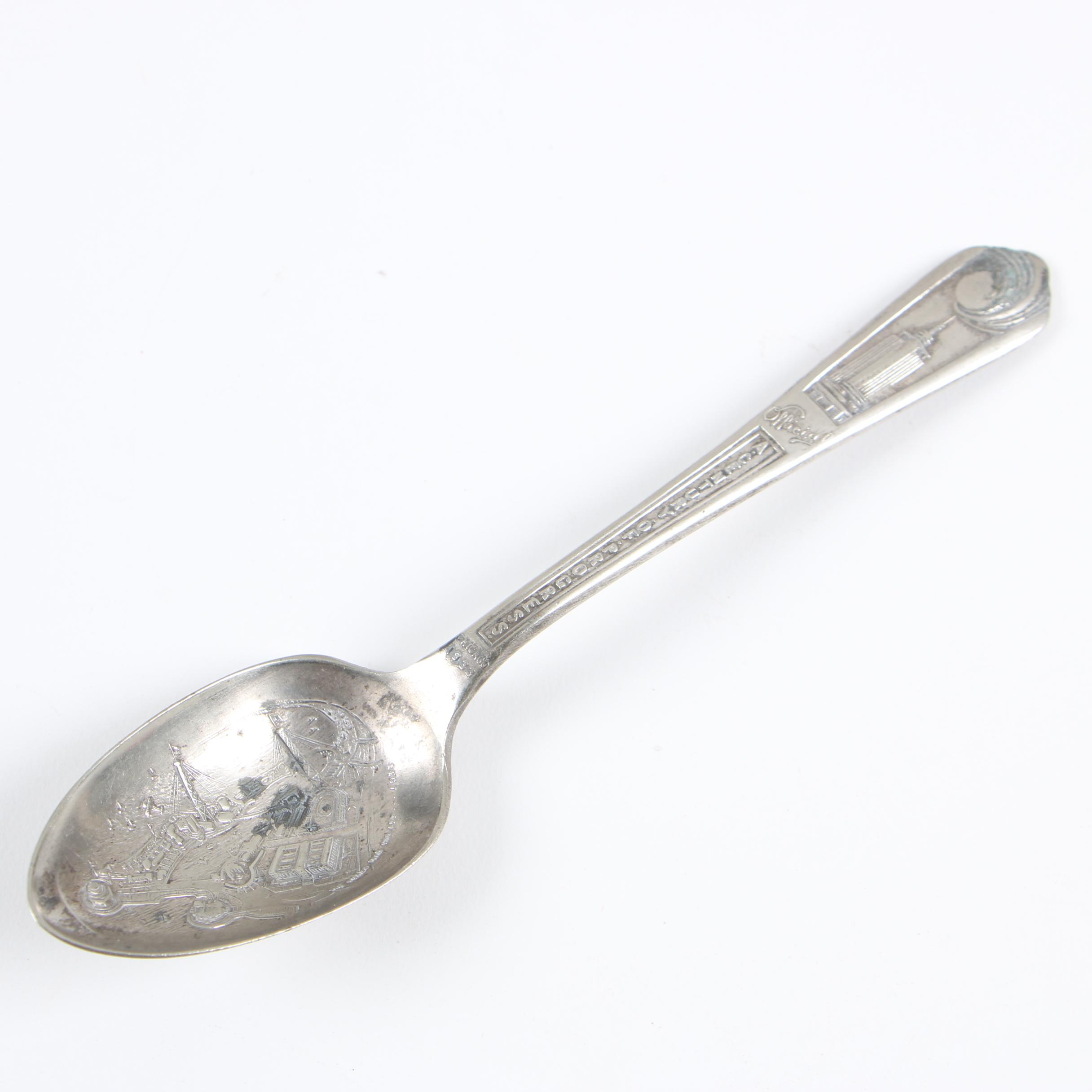 Chicago World's Fair Silver Plate Souvenir Spoons, 1933