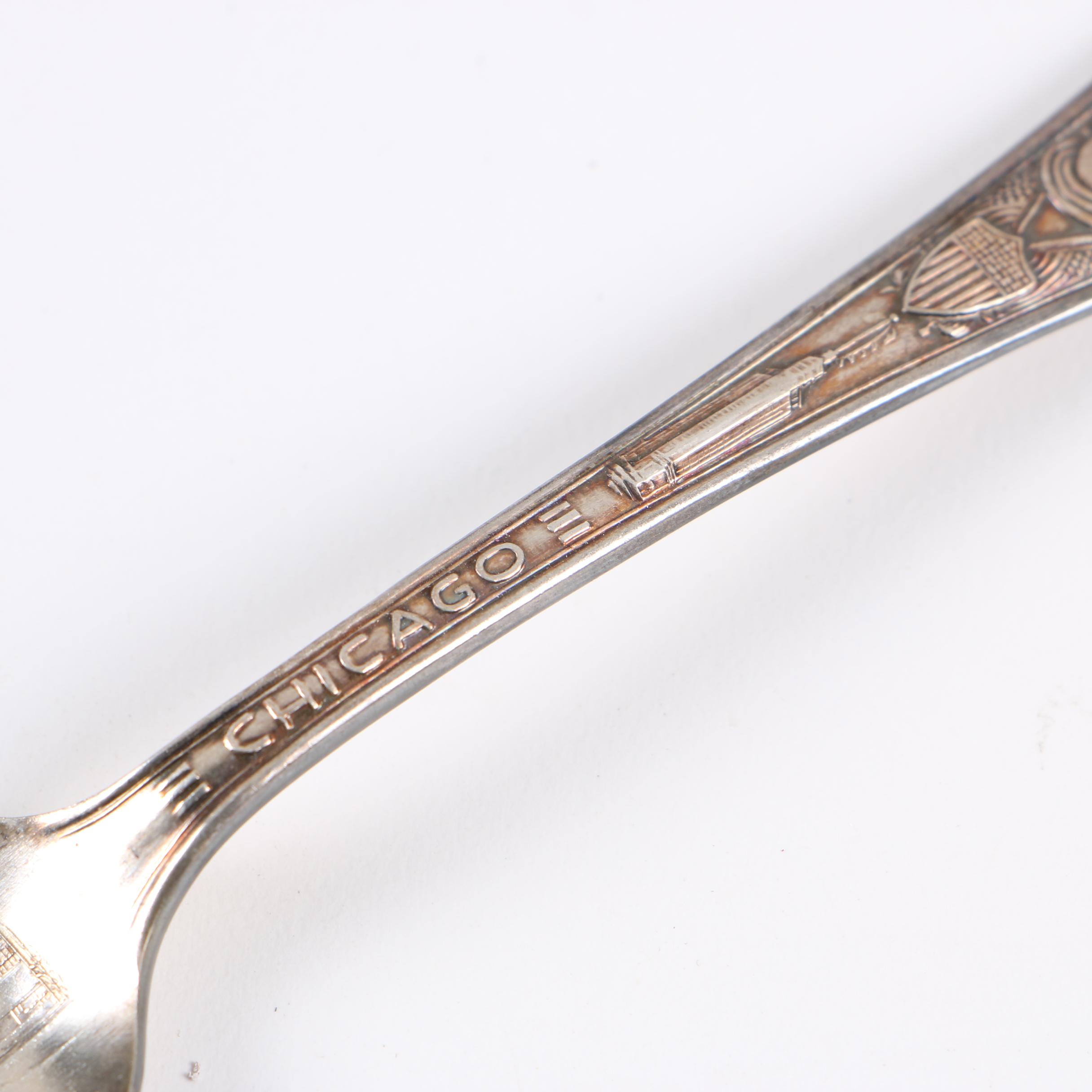 Chicago World's Fair Silver Plate Souvenir Spoons, 1933