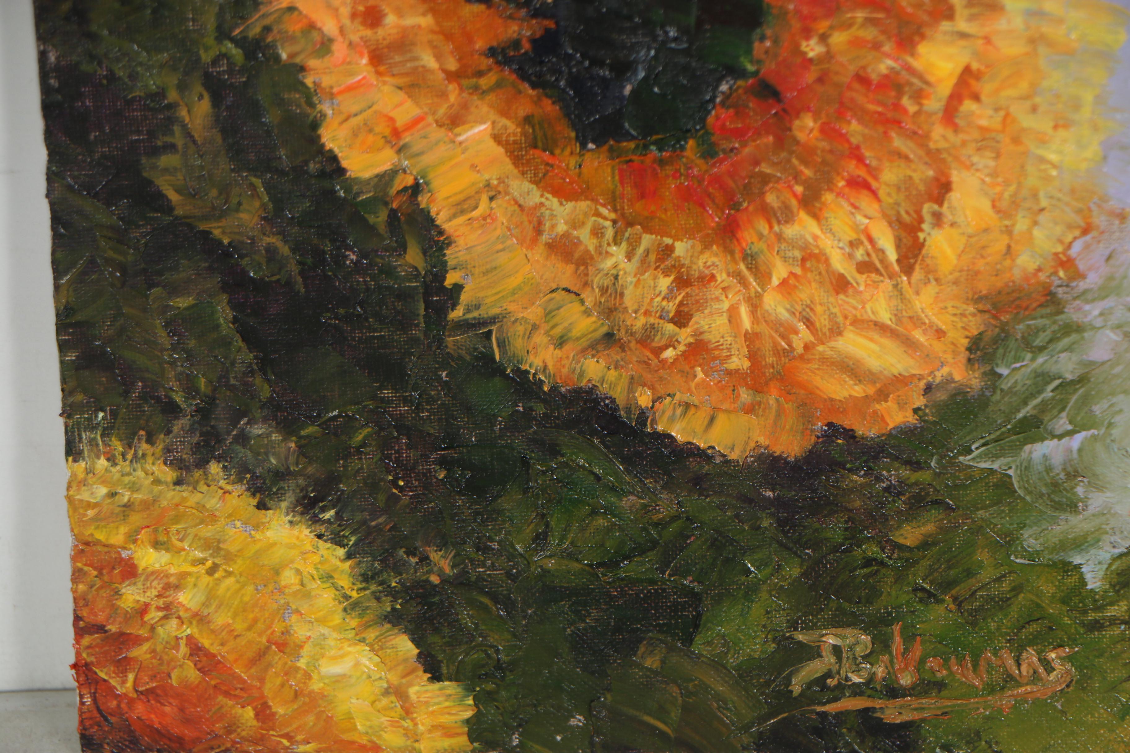 James Baldoumas Oil Painting "Sunflower"