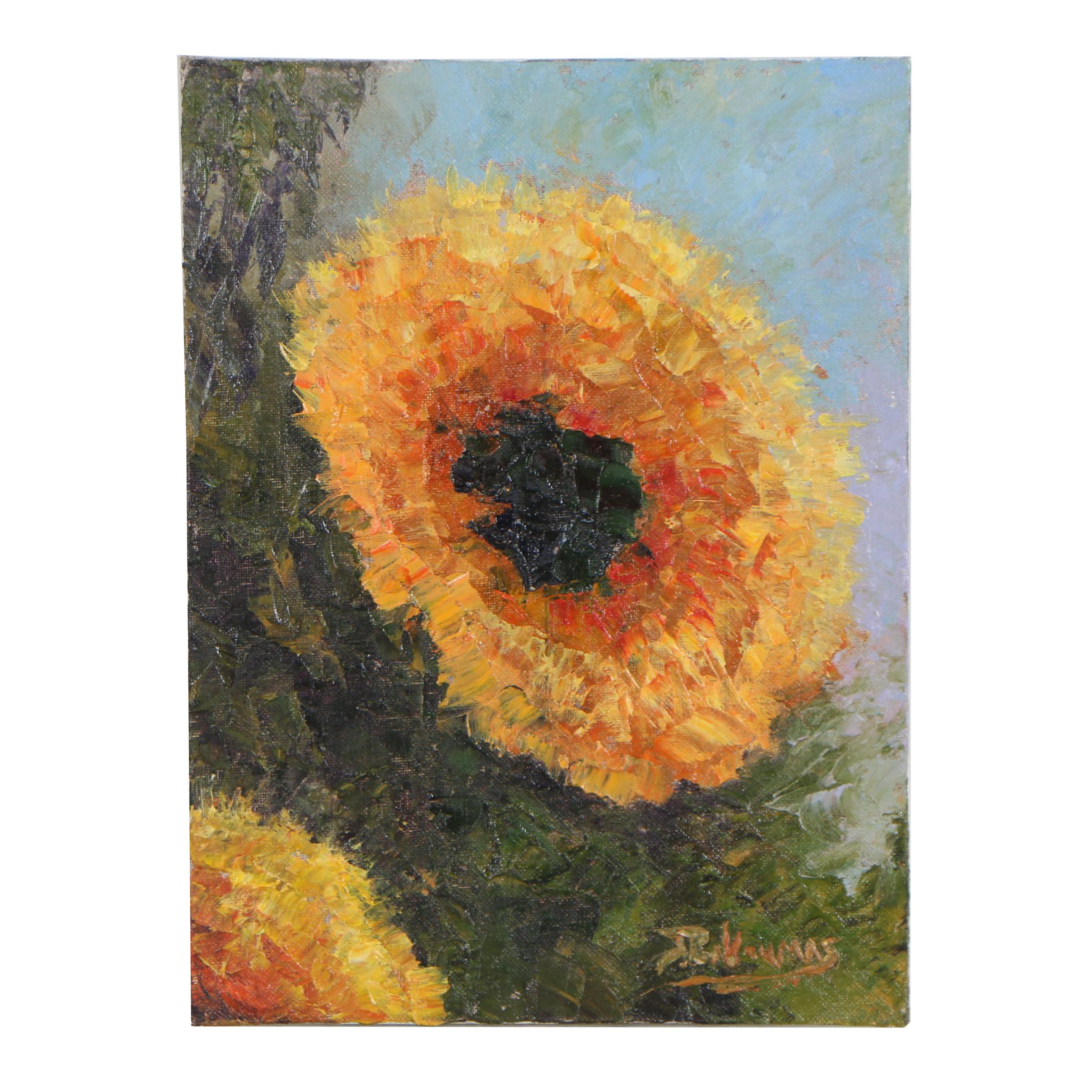 James Baldoumas Oil Painting "Sunflower"